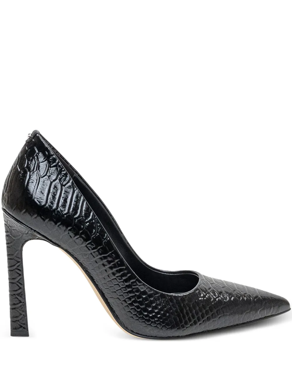 Michael Kors 100 mm pumps met puntige neus en slangen-effect Zwart