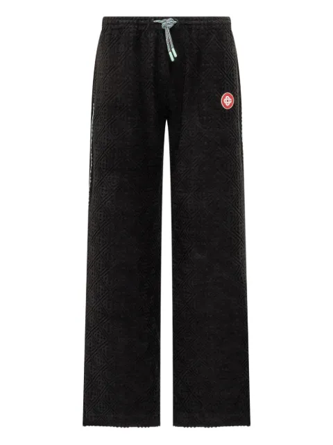Casablanca textured-panel towelling trousers