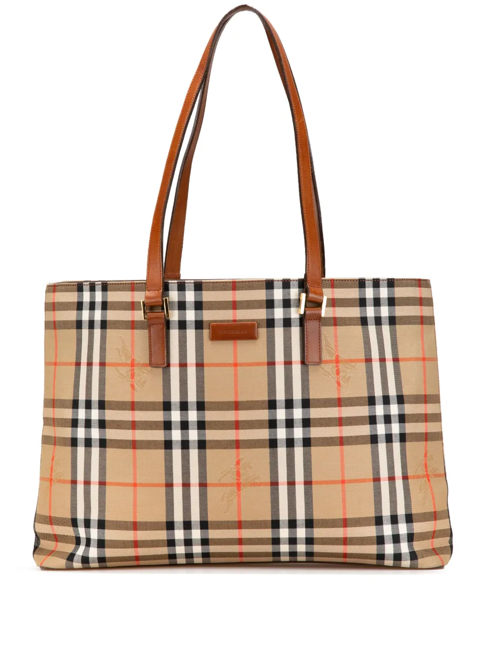 Burberry Pre-Owned 2000-2017 Haymarket Check Canvas tote bag | Brown | Image 1
