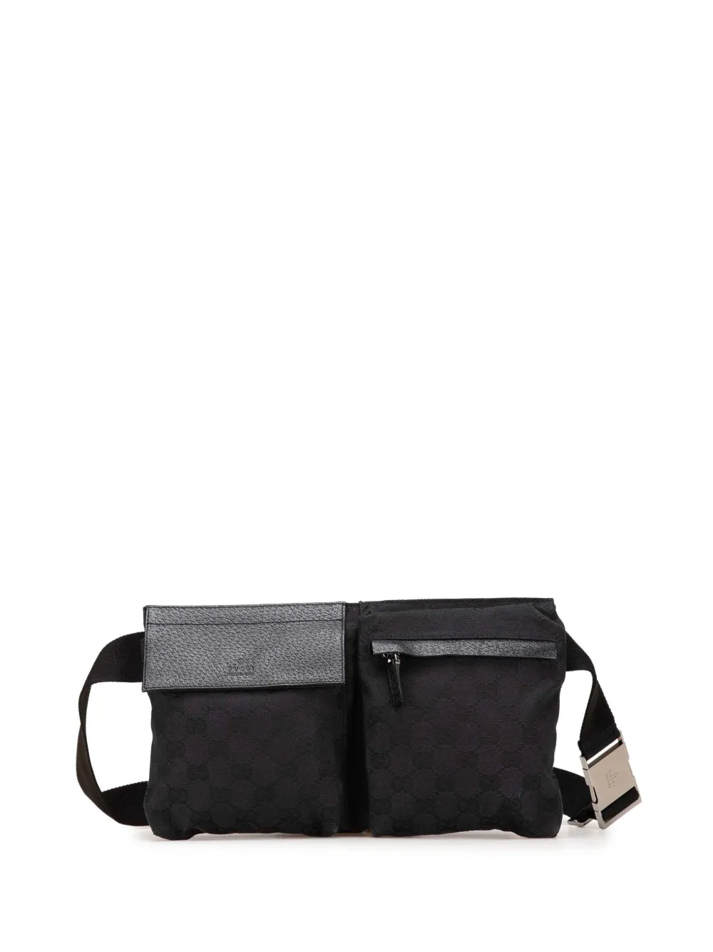 Gucci Pre-Owned sac banane Double Pocket en toile GG (2000-2025) | noir | Image 1