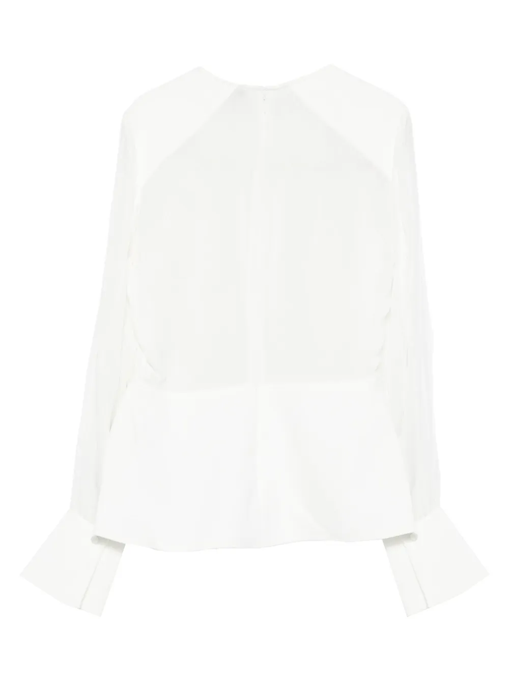 Karl Lagerfeld Top met geplooid detail en lange mouwen Wit
