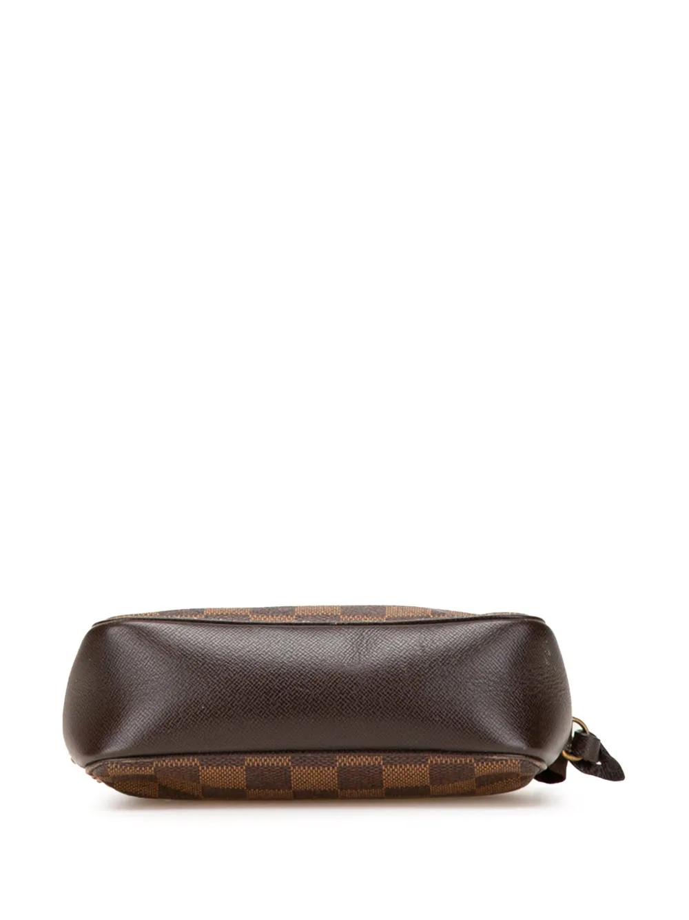 Pre-owned Louis Vuitton 1998 Damier Ebene Trousse Pochette Handbag In Brown