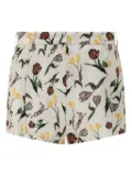 Marni tulip hares-print shorts - White
