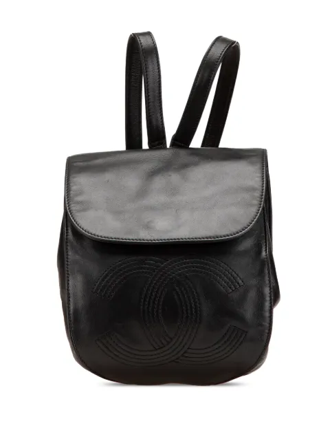 CHANEL Pre-Owned 1996-1997 CC Rucksack aus Lammleder