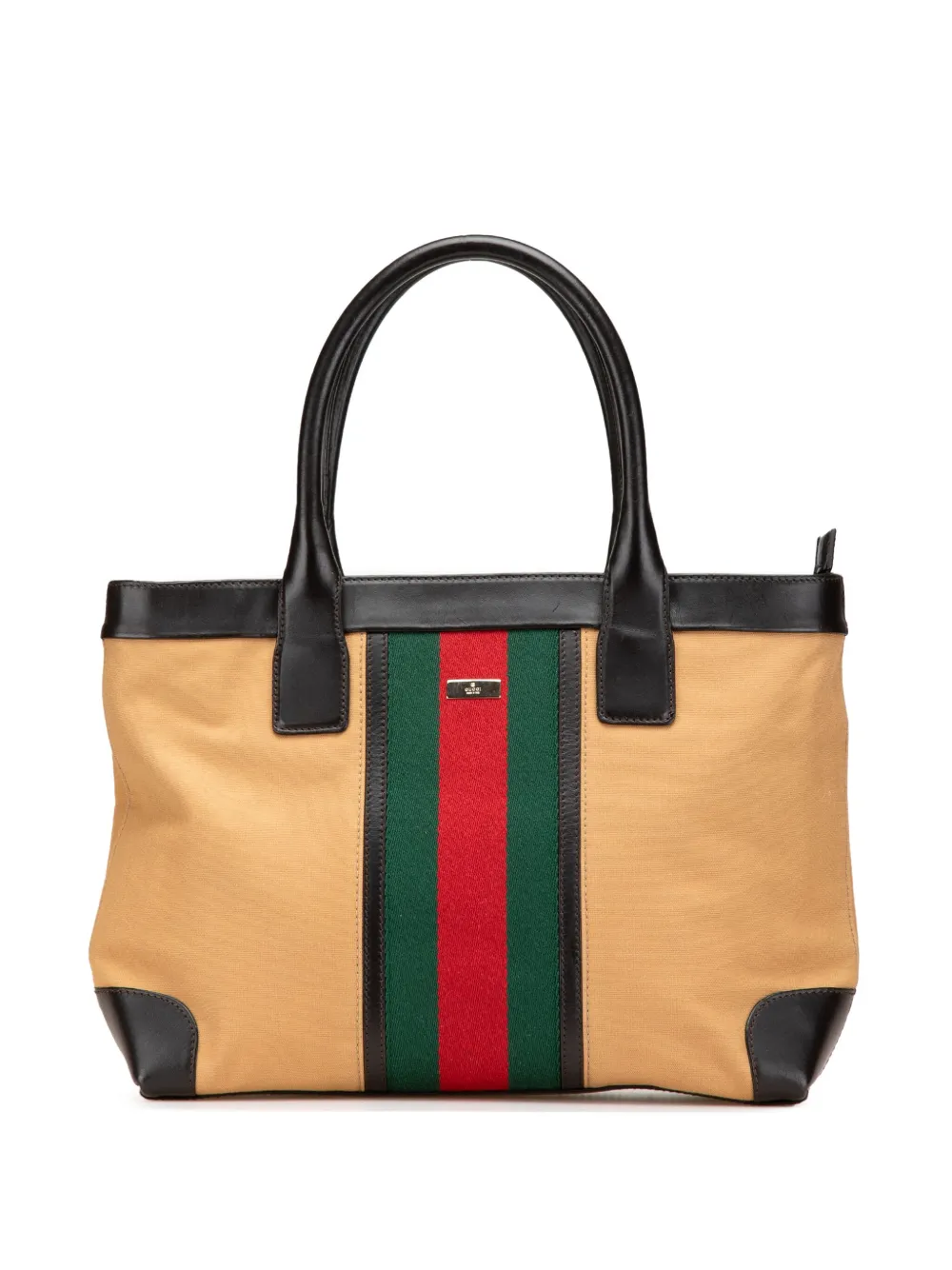 Gucci Pre-Owned 2000-2015 Canvas Web tote bag | Brown | Image 1