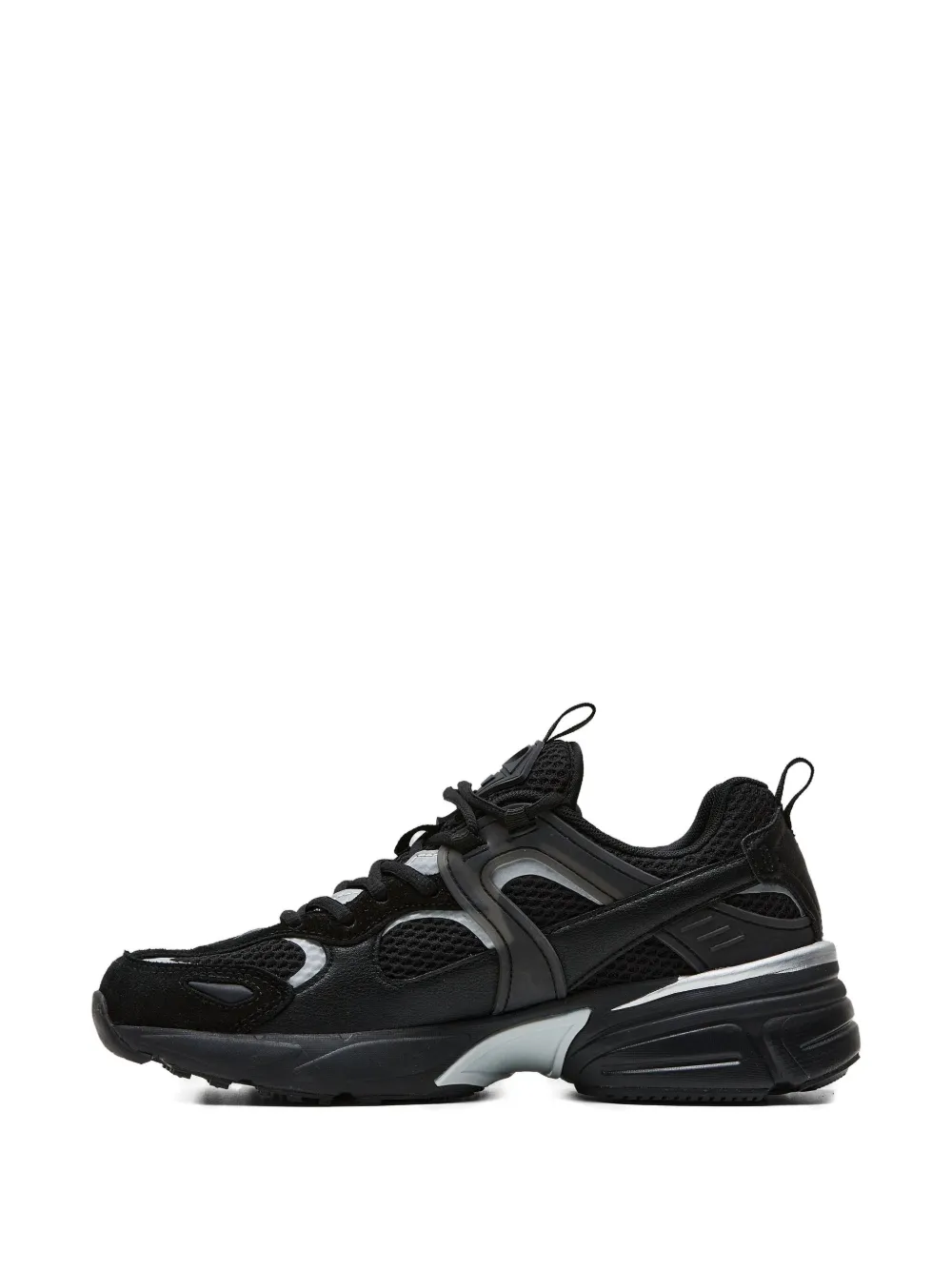 Hide & Jack Mesh-panel Sneakers In Black