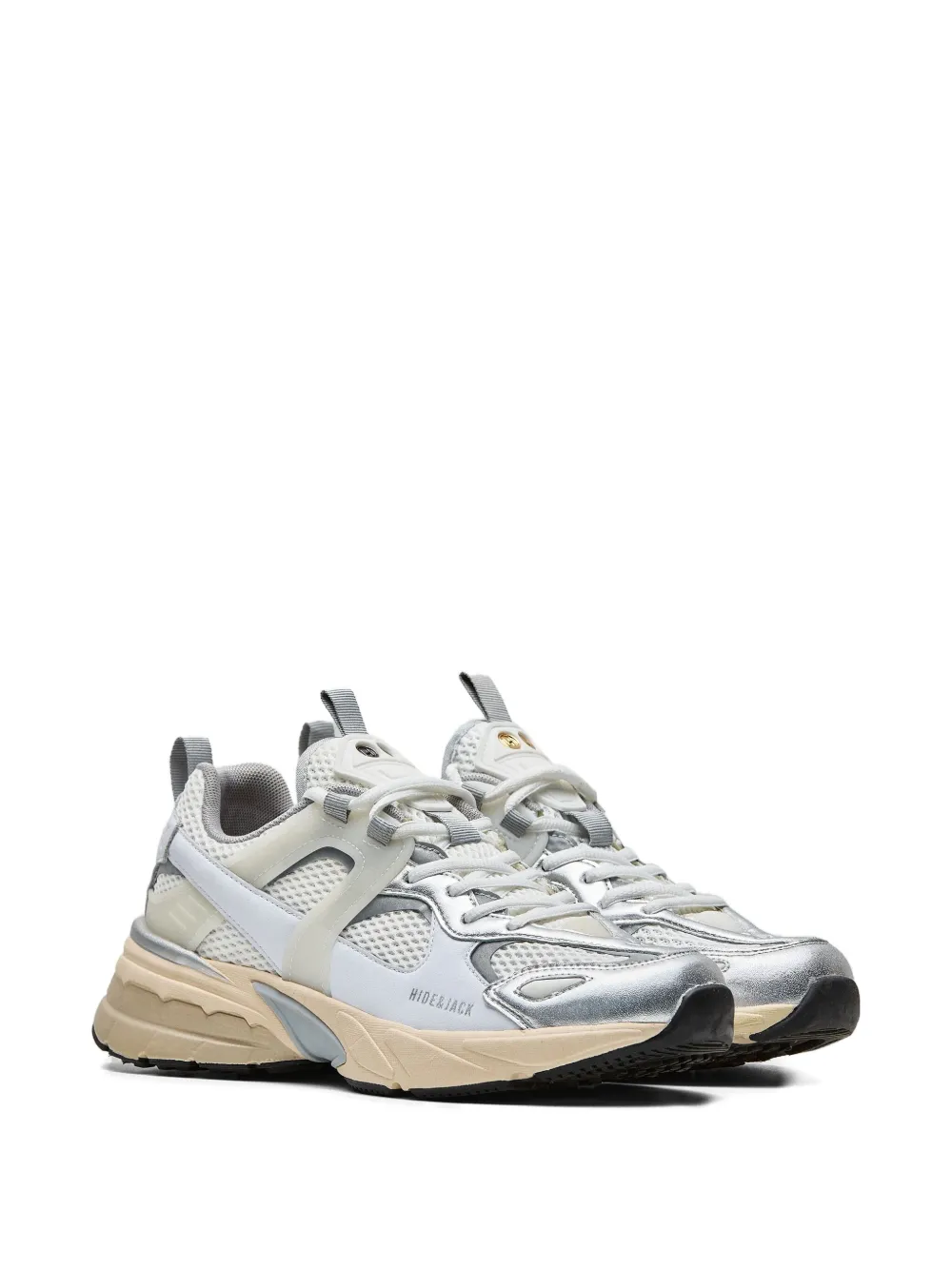 Hide&Jack metallic-effect mesh sneakers White