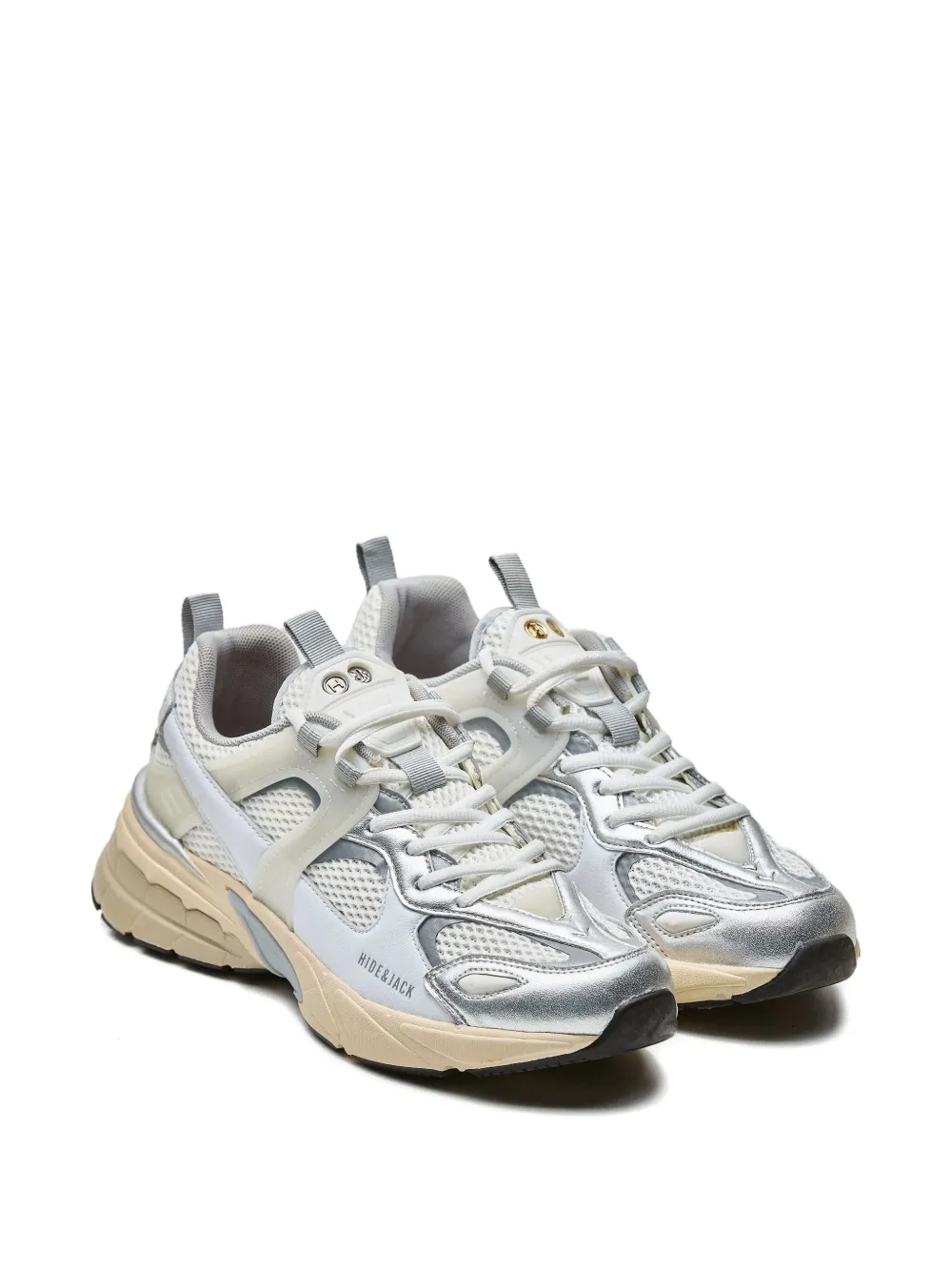 Hide&Jack metallic-effect mesh sneakers White