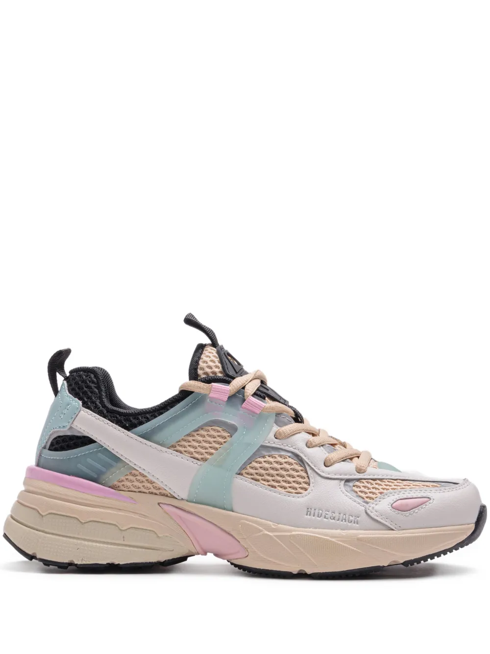 Hide&Jack Chunky sneakers met mesh vlakken Wit