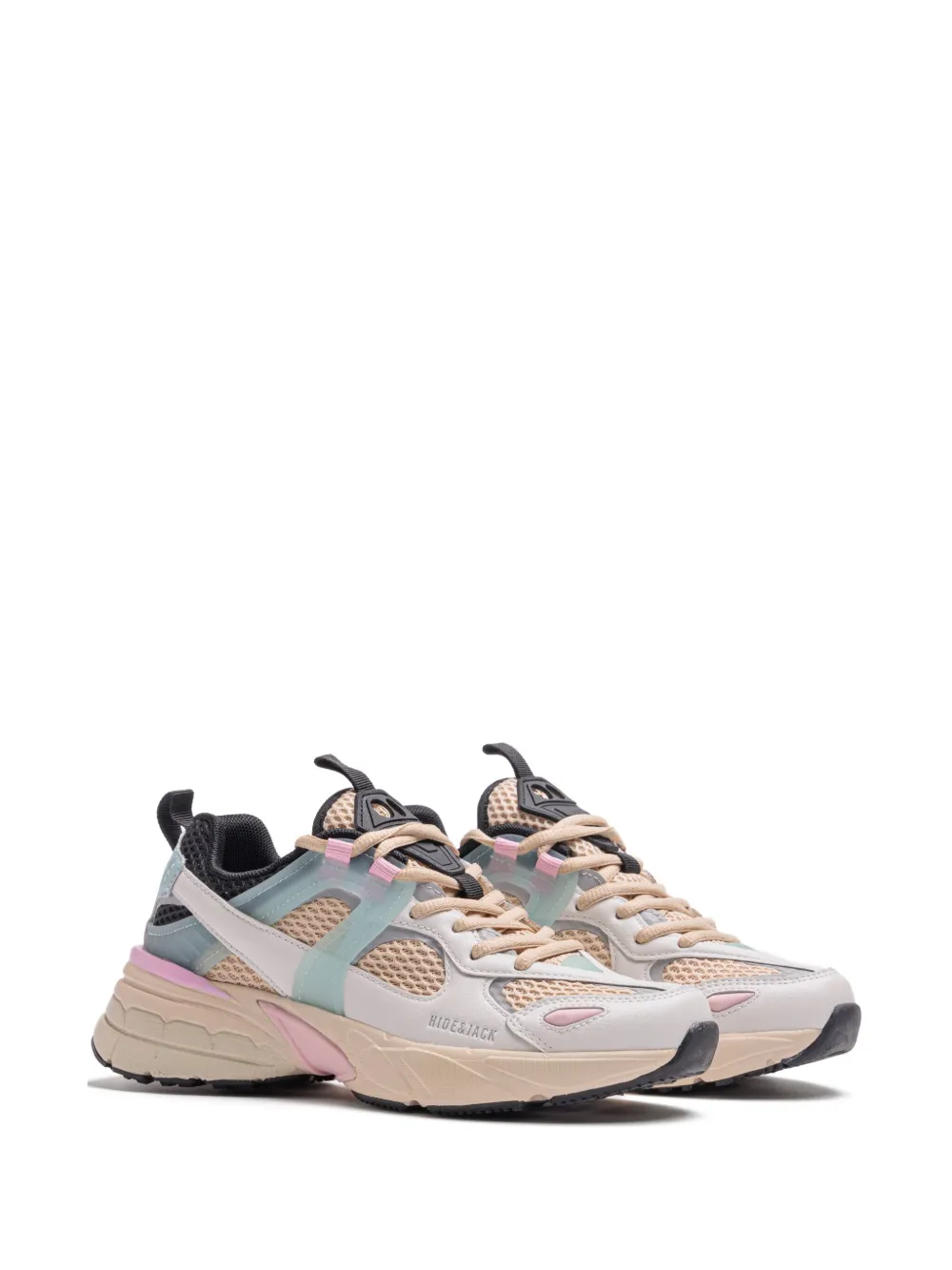 Hide & Jack Mesh-panelled Chunky Sneakers In Neutral