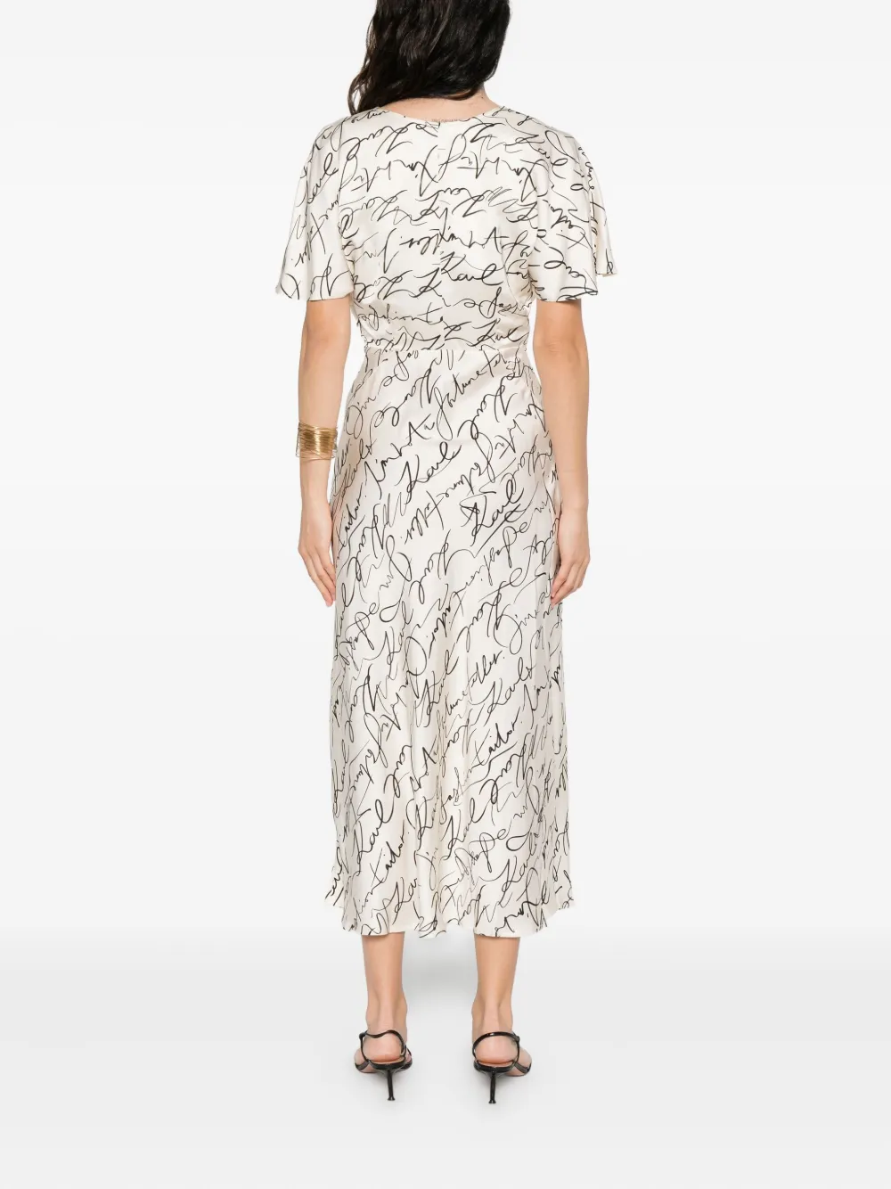 Karl Lagerfeld Midi-jurk met print Wit