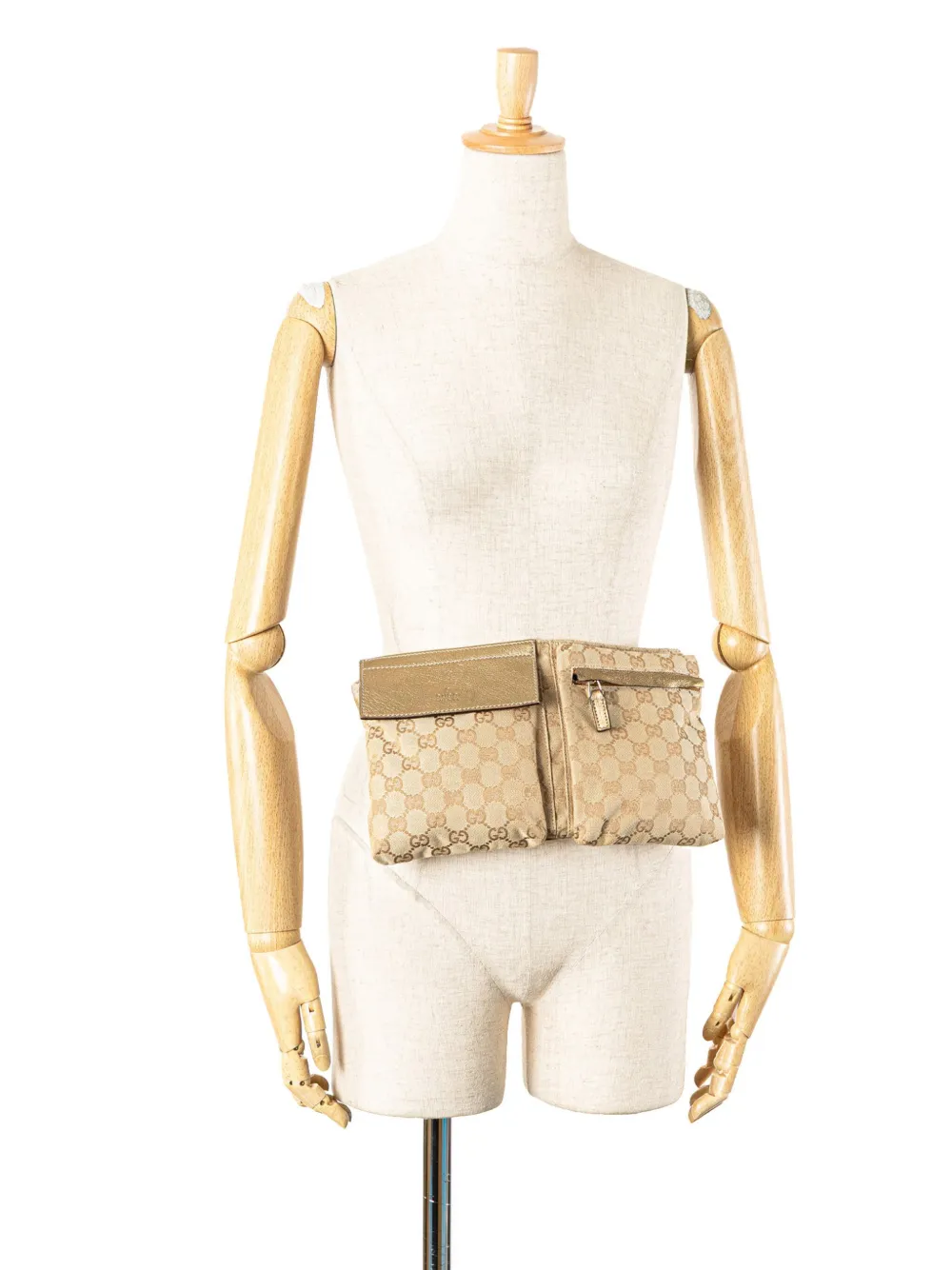 Gucci Pre-Owned 2000-2015 GG Canvas Web Double Pocket belt bag | Pre-Owned | Image 2