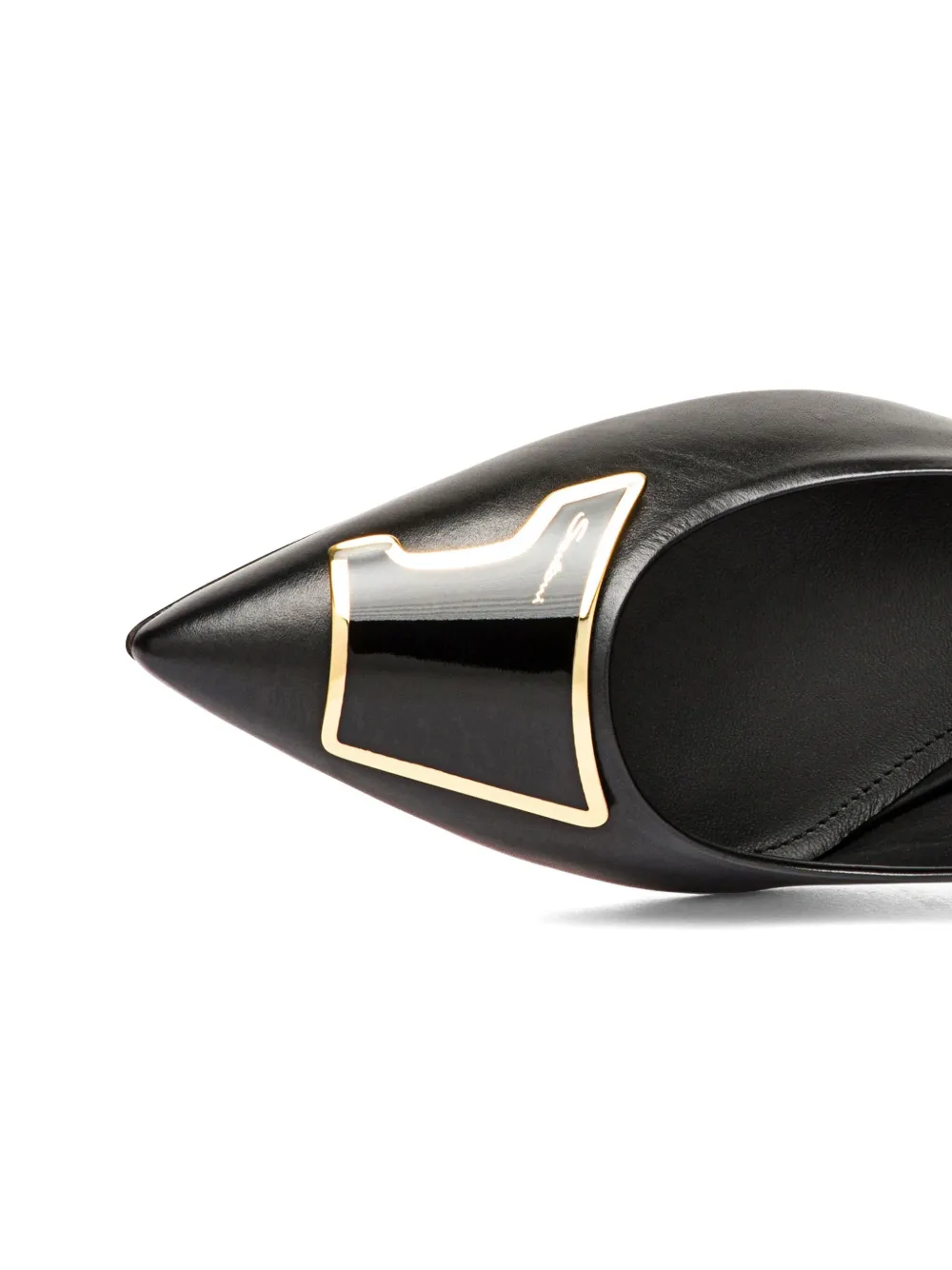 Santoni 90mm Sibille leather pumps Black