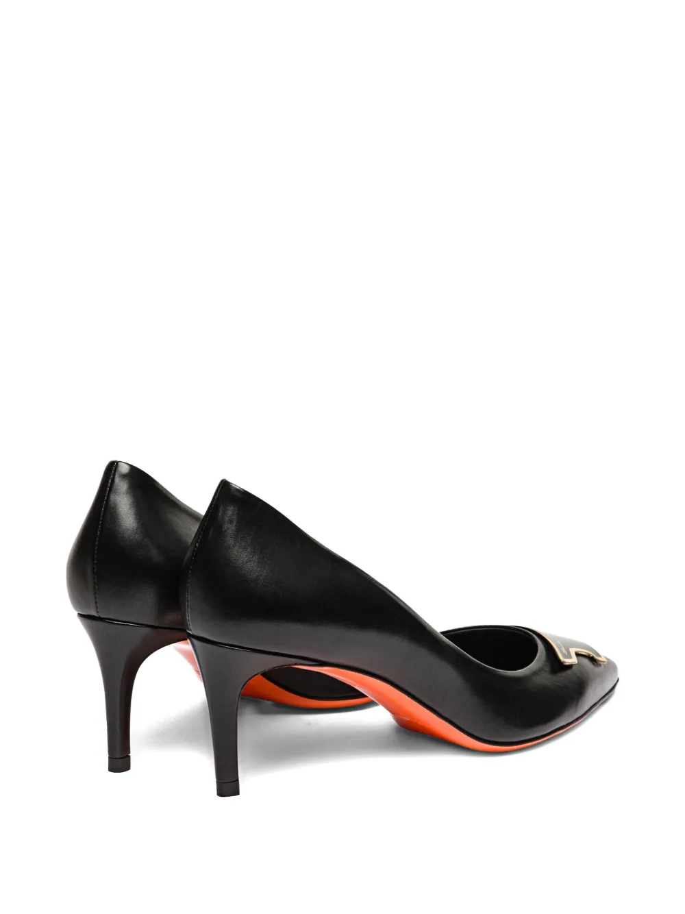 Santoni 90mm Sibille leather pumps Black
