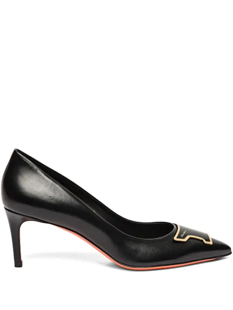 Santoni 90mm Sibille leather pumps