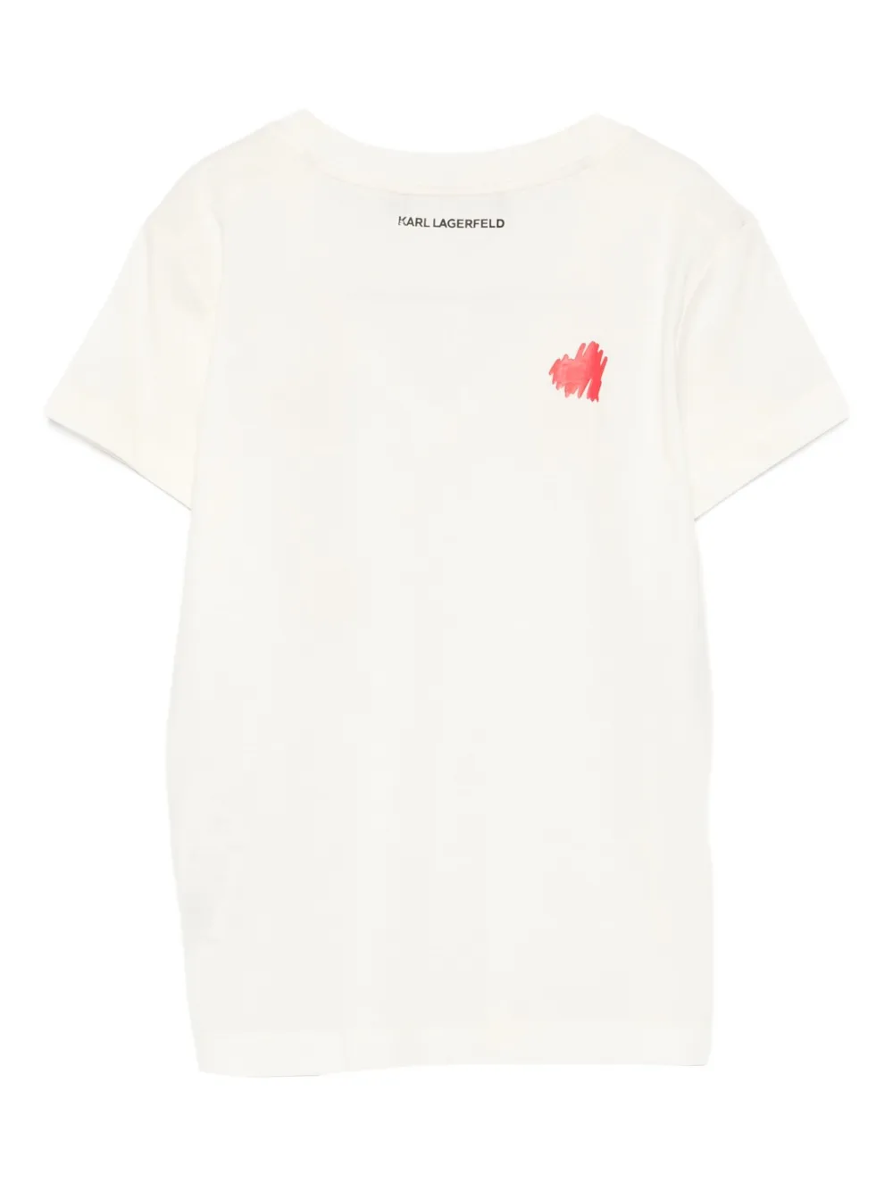 Karl Lagerfeld Katoenen top verfraaid met hart Beige