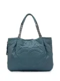 CHANEL Pre-Owned 2010-2011 Quilted Caviar Expandable Zip tote bag - Blue