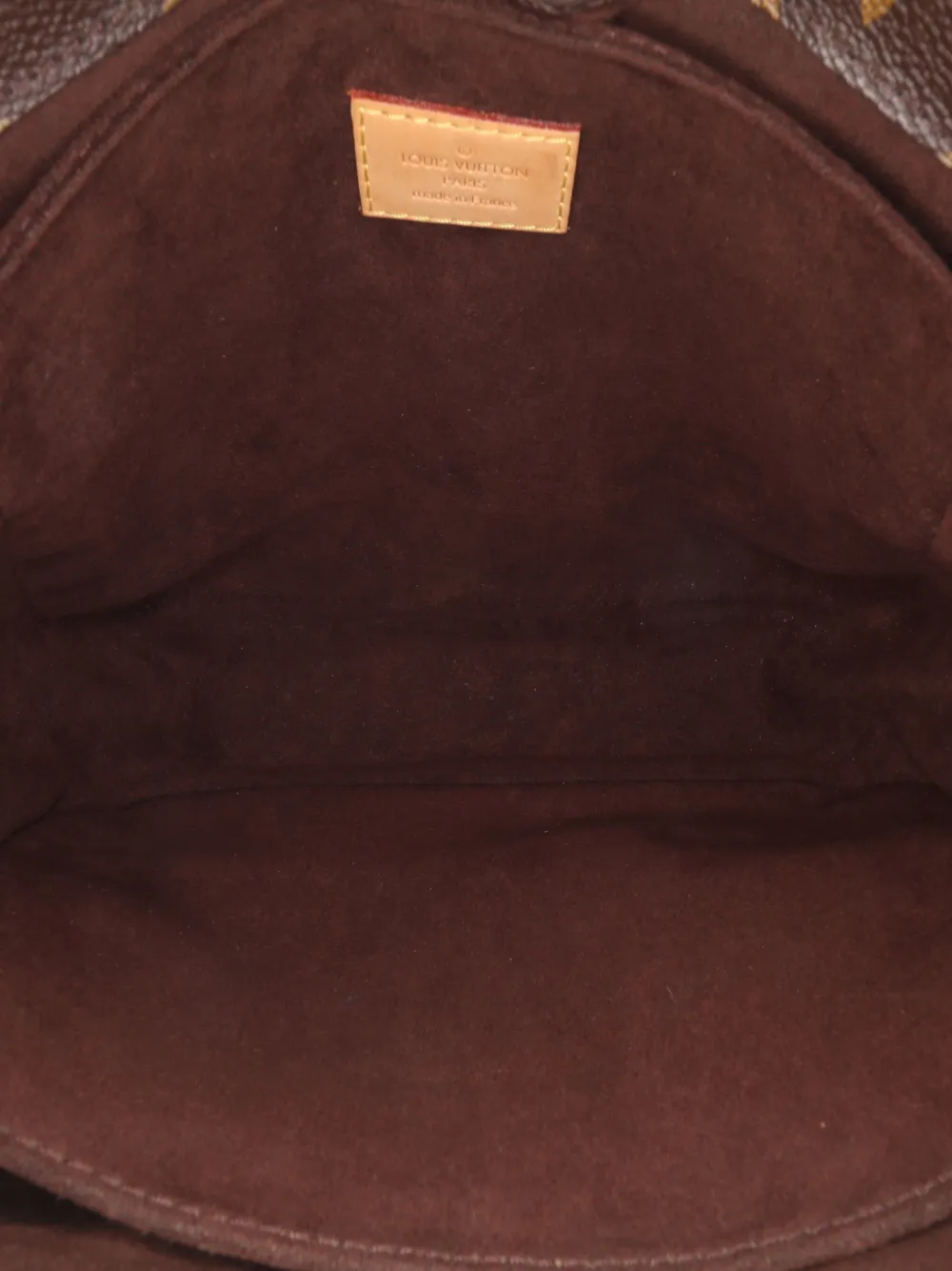 Pre-owned Louis Vuitton 2016 Monogram Pochette Metis Satchel In Brown