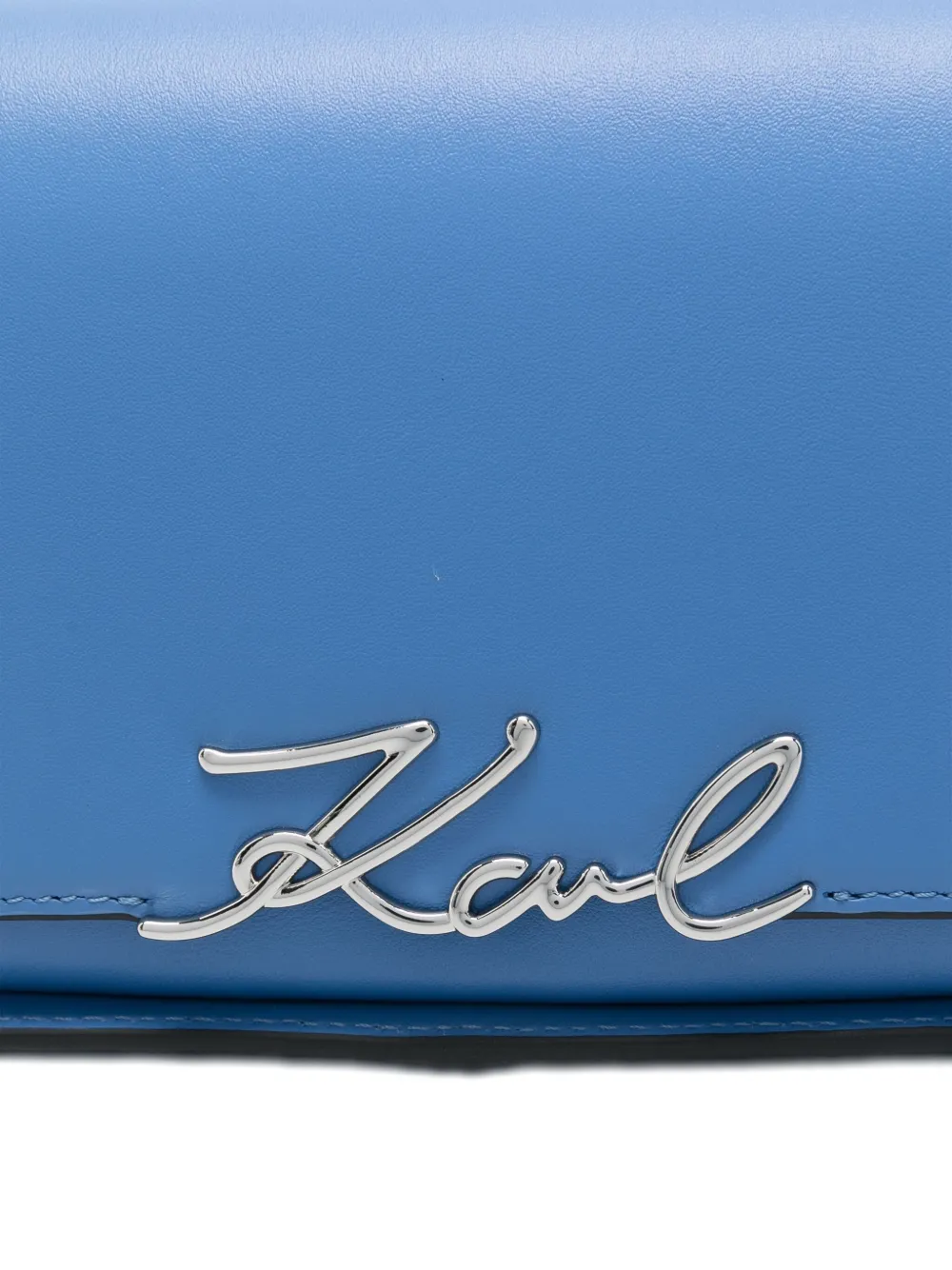 Karl Lagerfeld Leren schoudertas Blauw