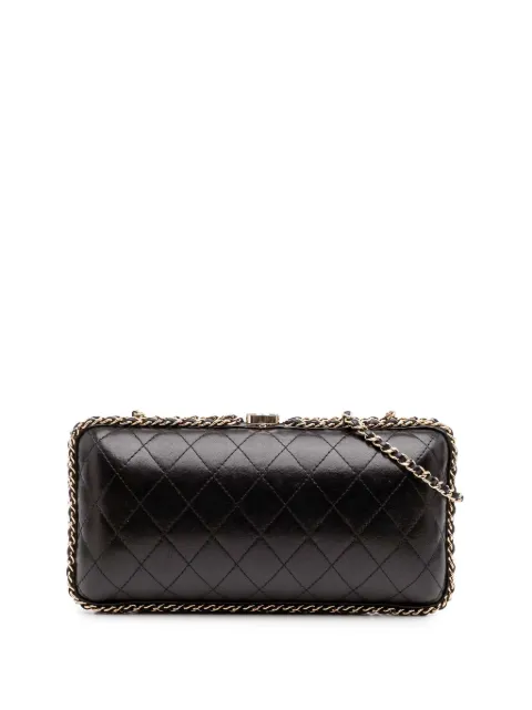 CHANEL Pre-Owned 2012 Quilted Lambskin Chain Around Clutch crossbody bag