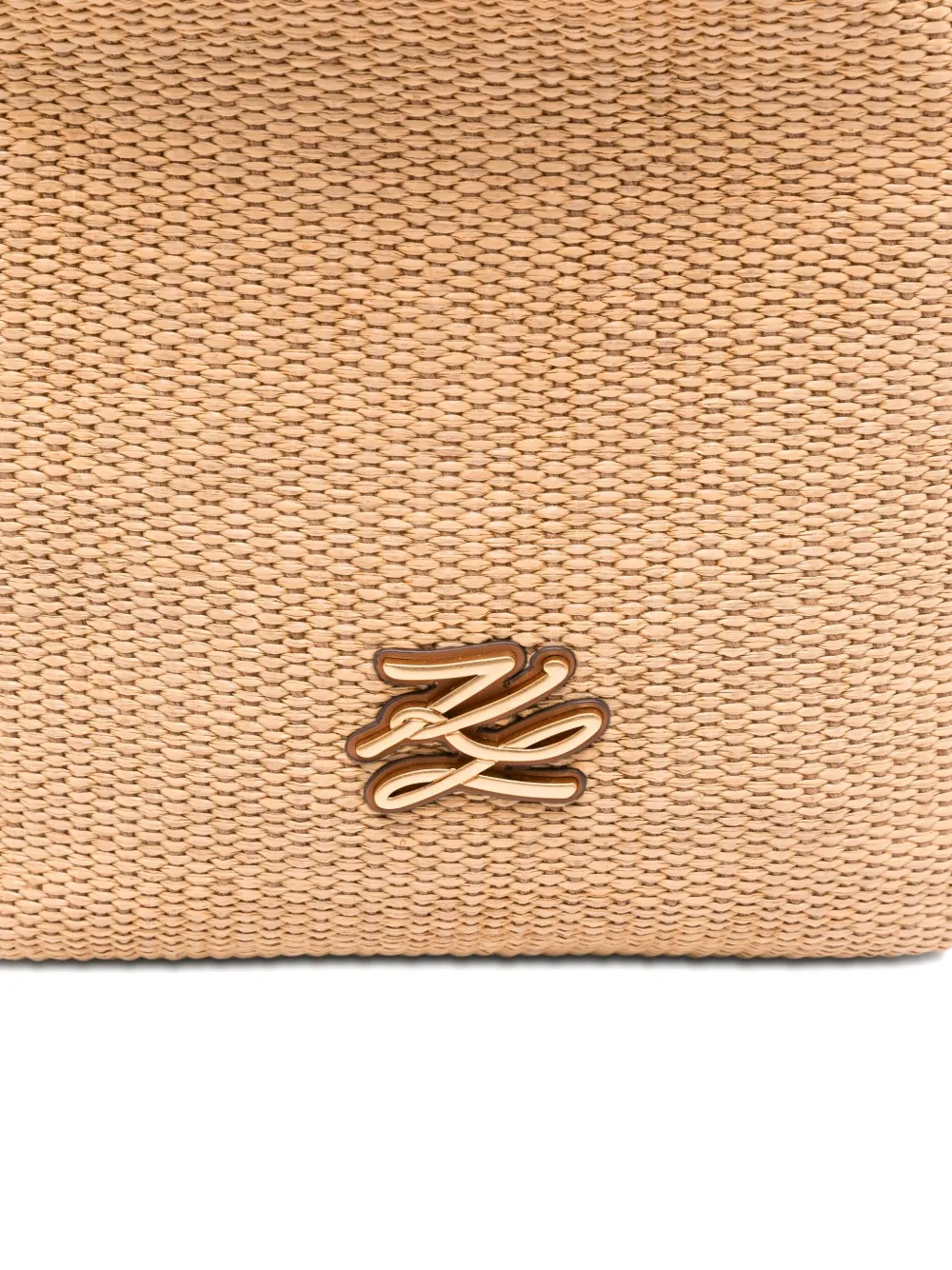 Karl Lagerfeld K Autograph geweven tas met kettingbandje Beige