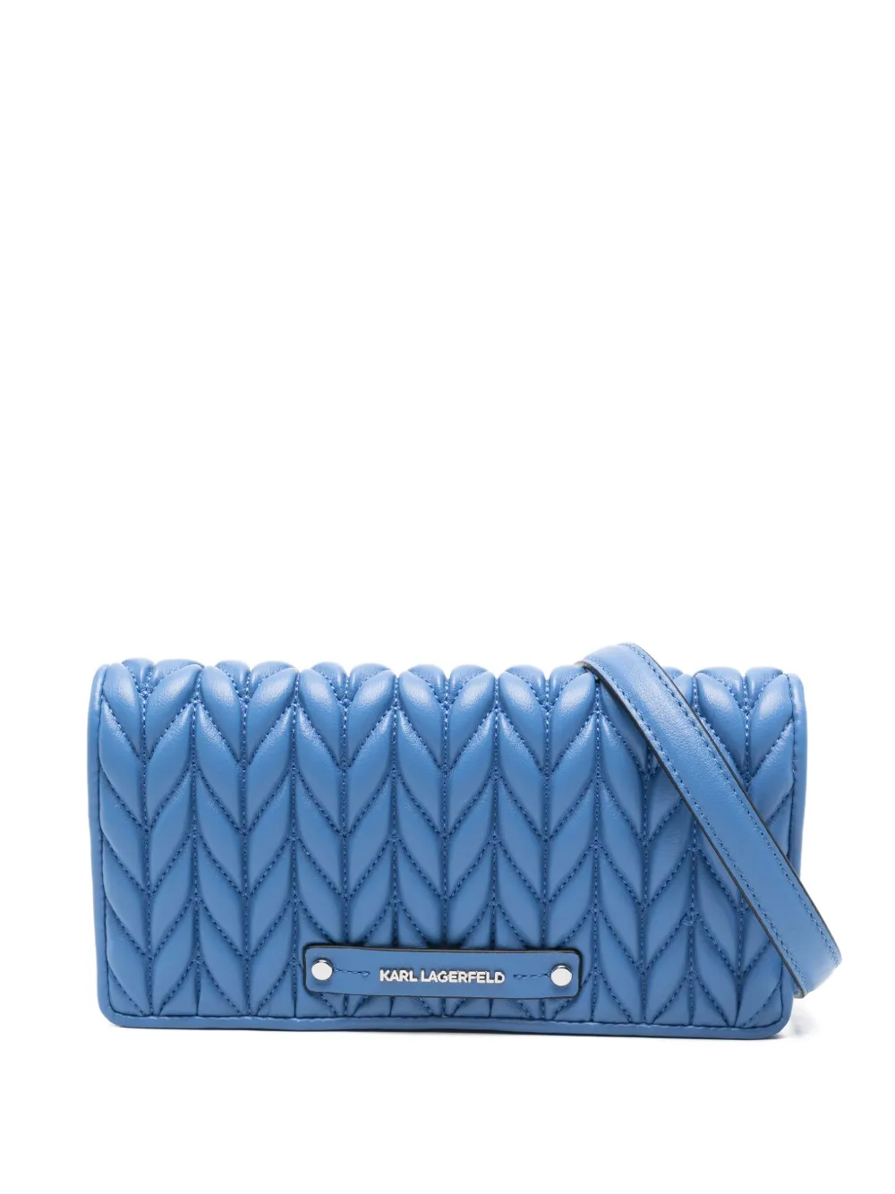 Karl Lagerfeld quilted cross body bag - ブルー Karl Lagerfeld quilted cross body bag - ブルー