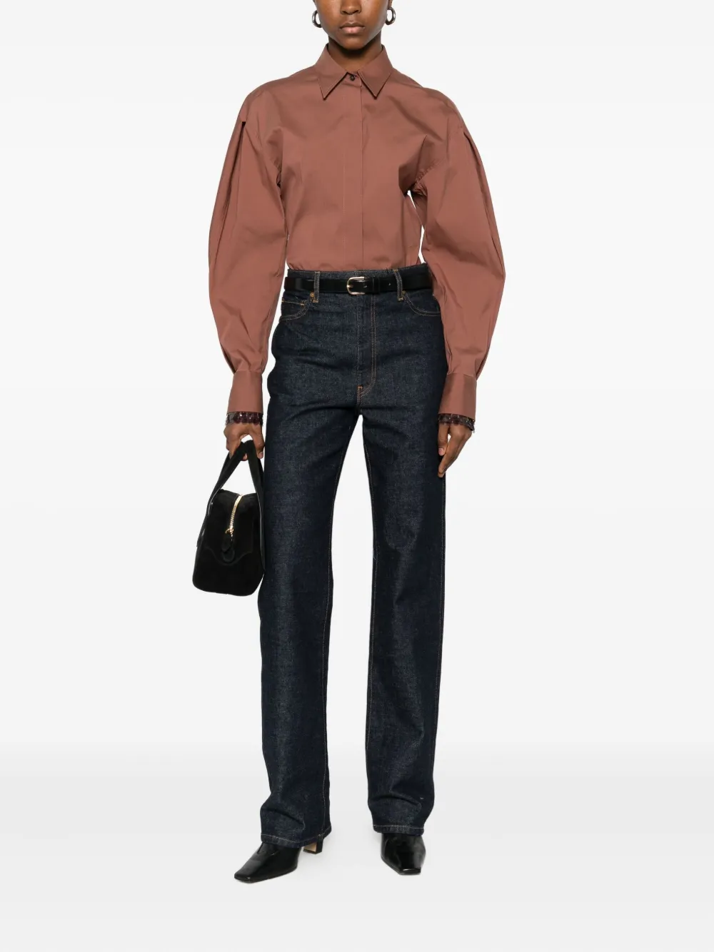 Brunello Cucinelli Gelaagd blouse - Bruin