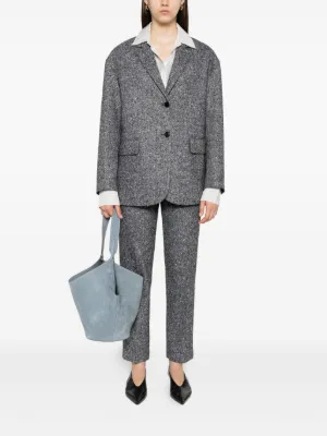 ボトムスその他 Ermanno Scervino Single-Breasted Blazer Ermanno Scervino devoré-effect single-breasted Blazer | Blue