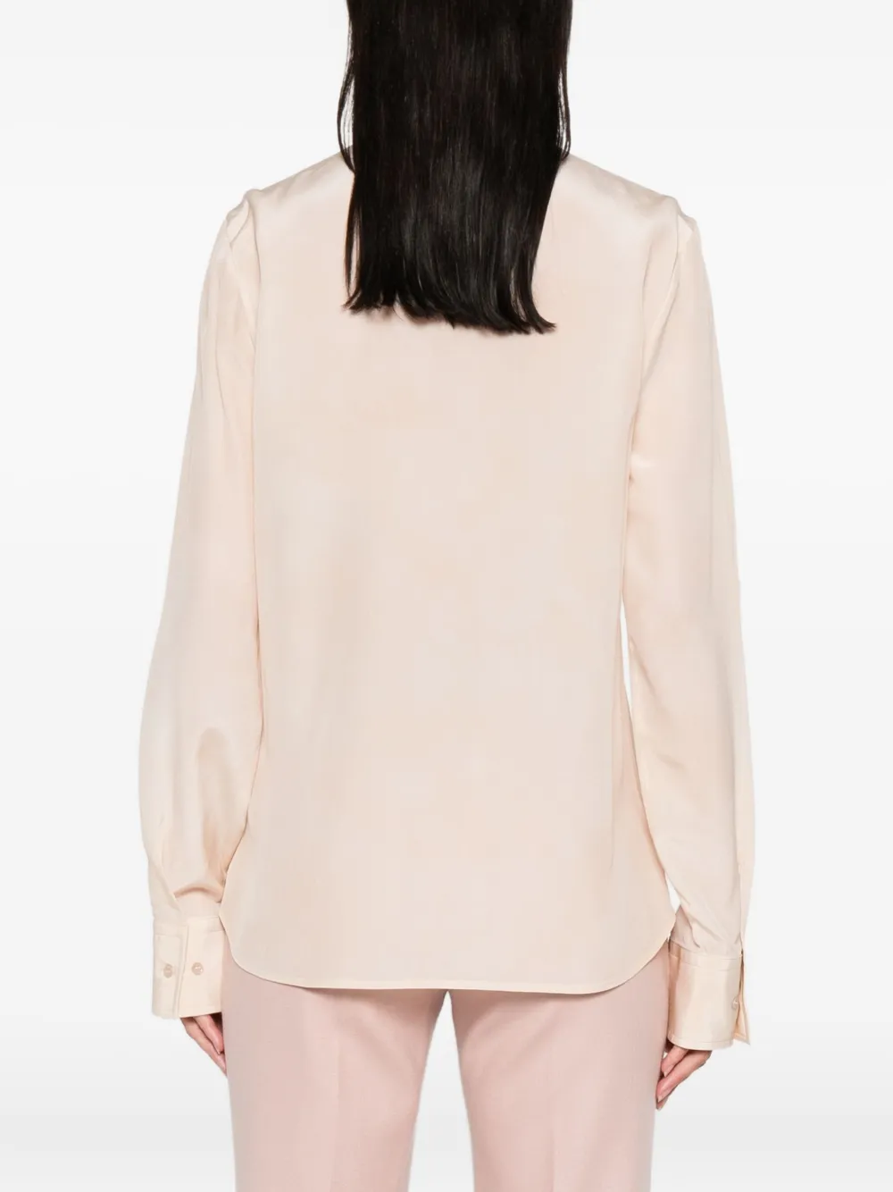 Ermanno Scervino Zijden blouse met bloemenprint Beige