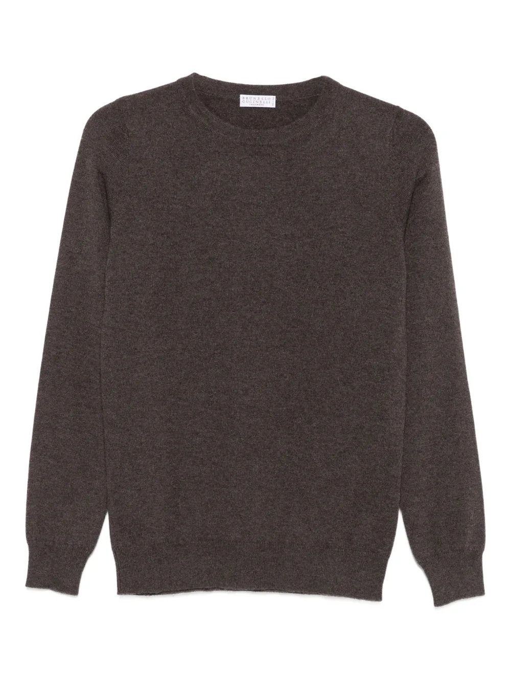Brunello Cucinelli Round-neck Cashmere Sweater In Brown