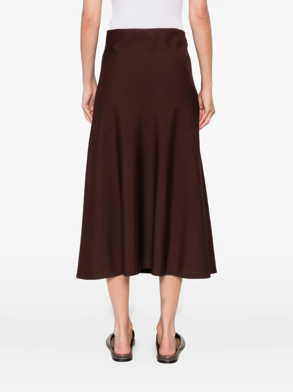 Brunello Cucinelli flared knitted skirt Bruin