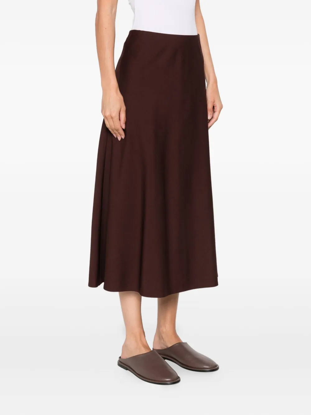 Brunello Cucinelli flared knitted skirt Bruin