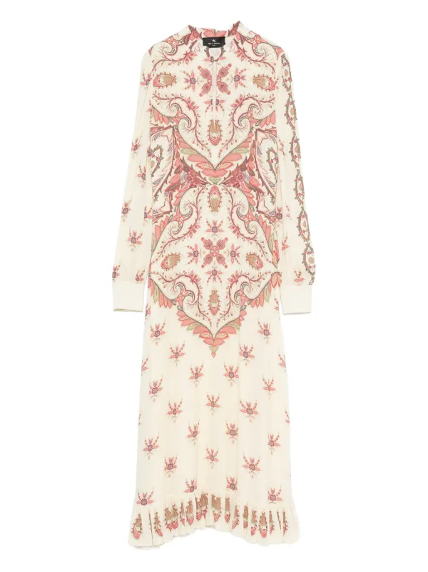 etro midi dress Buy vintage Etro Multicolor Satin-Effect Midi Dress at Cavalli e Nastri