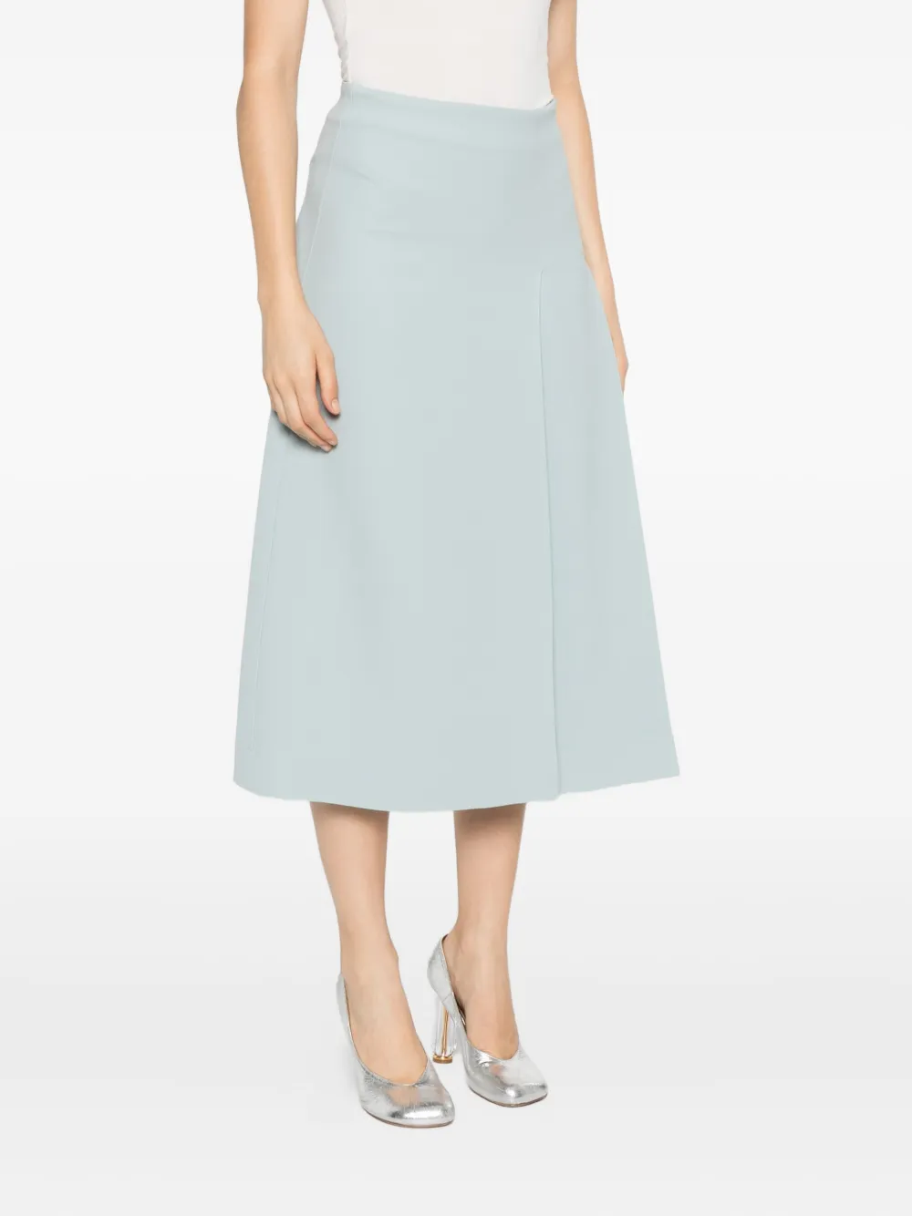 Ermanno Scervino pleat-detailed midi skirt Blauw