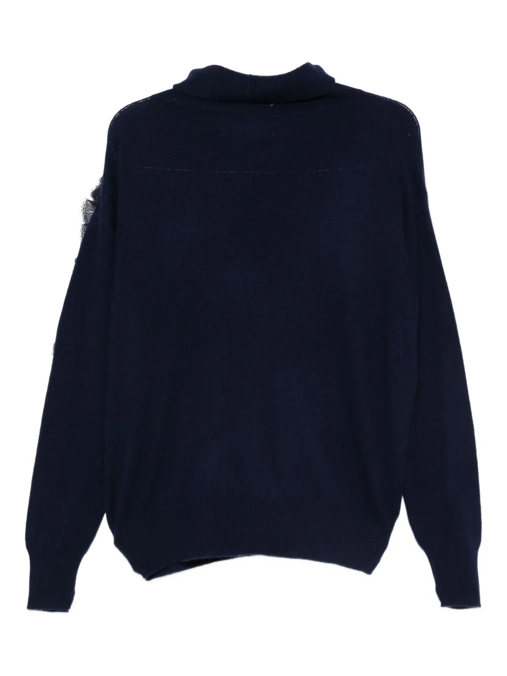 Ermanno Scervino Lace Appliqué Sweater In Blue