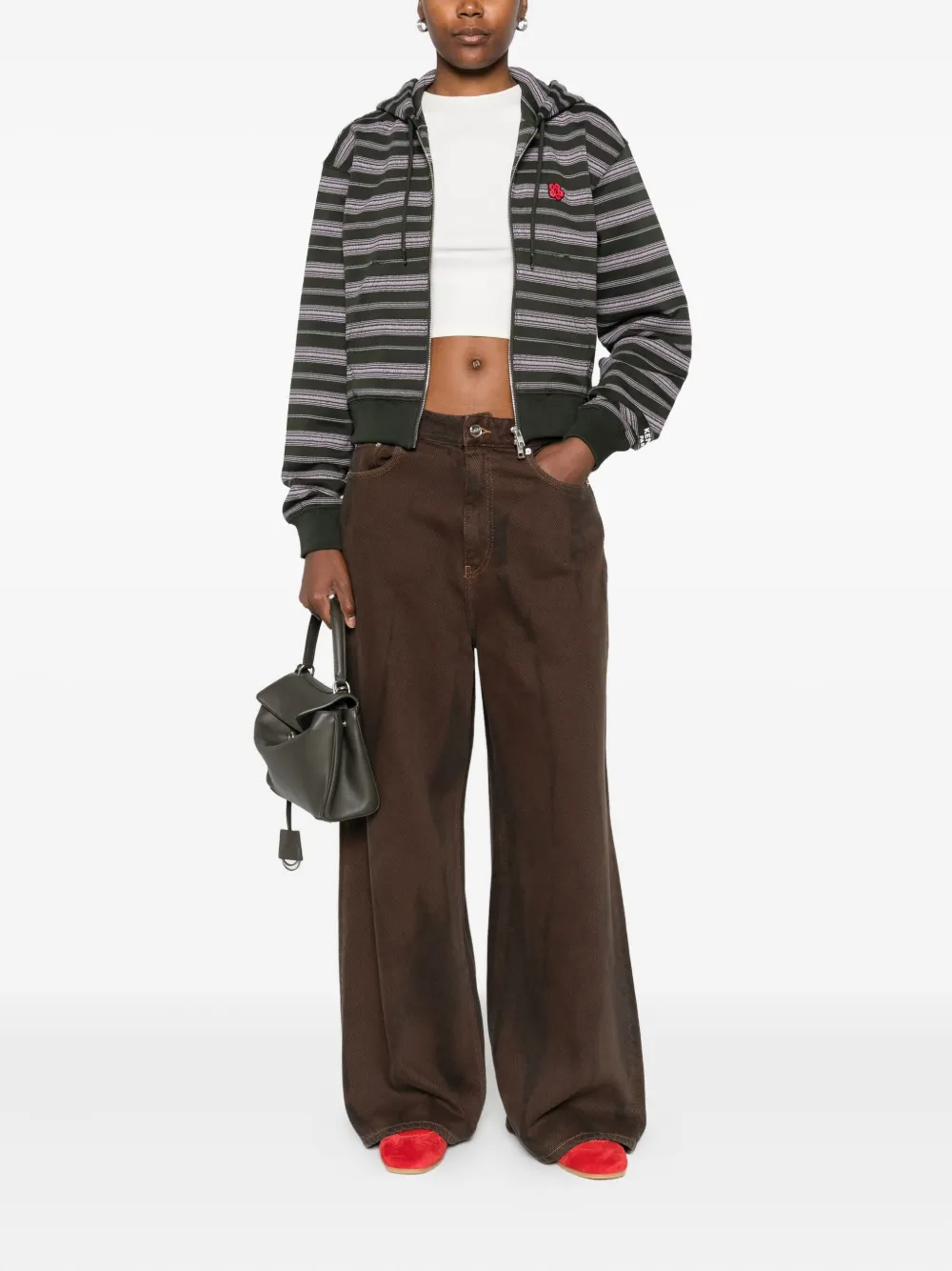 Kenzo Gestreepte hoodie - Groen