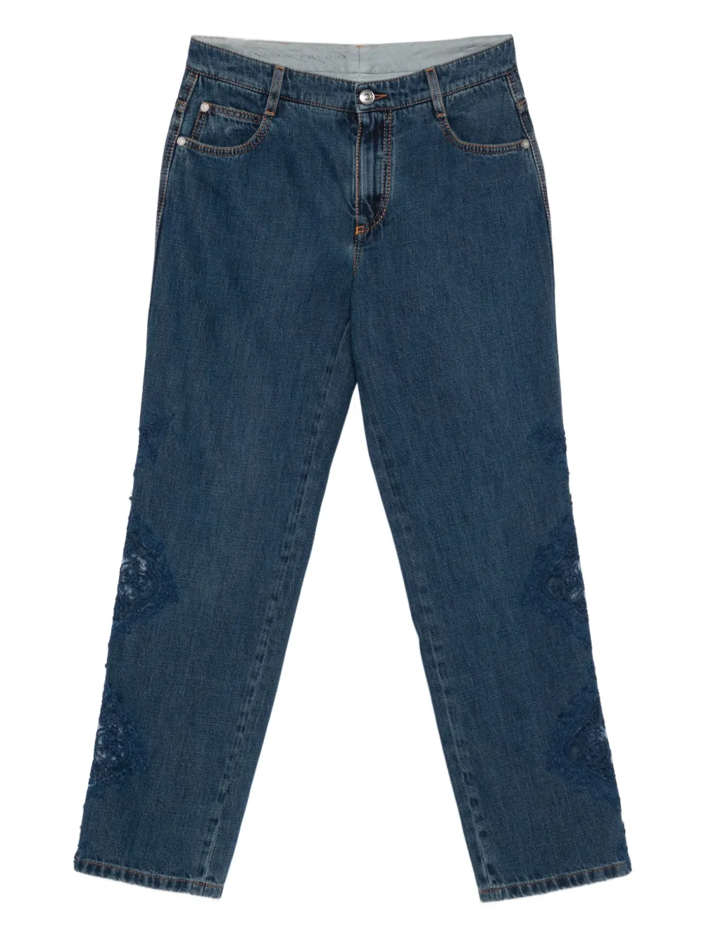 Ermanno Scervino lace-embellished jeans | Blue | Image 1