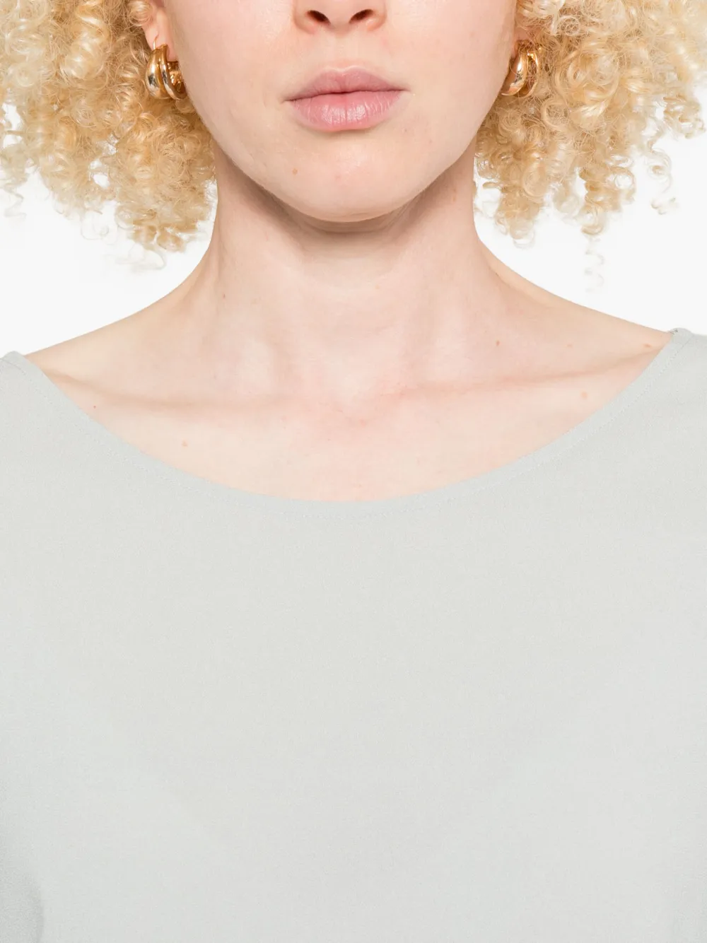 Ermanno Scervino Sweater met boothals en lange mouwen Blauw