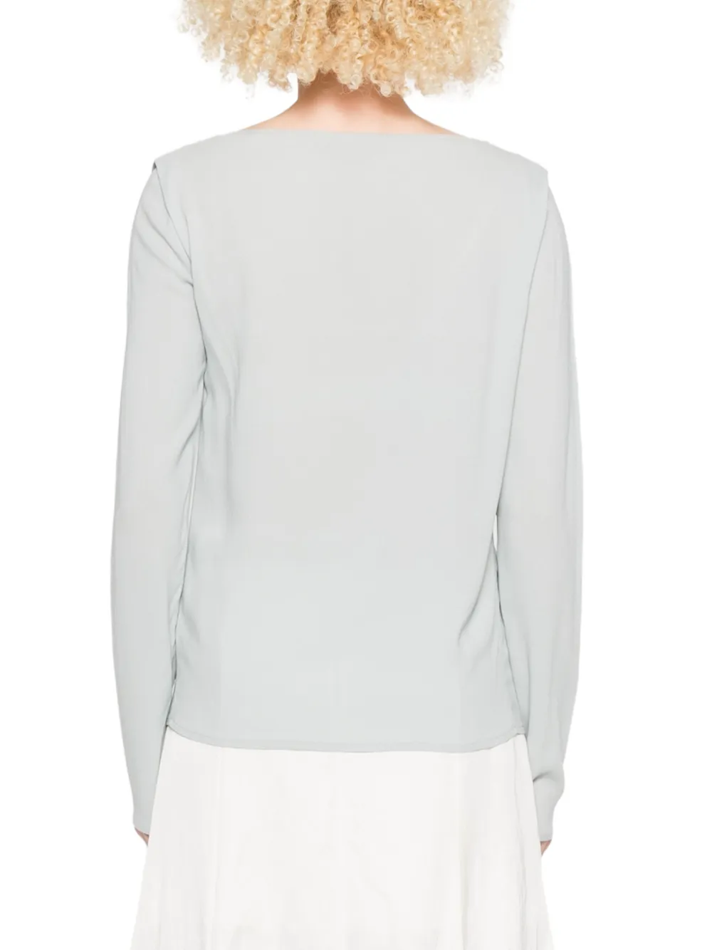 Ermanno Scervino Sweater met boothals en lange mouwen Blauw