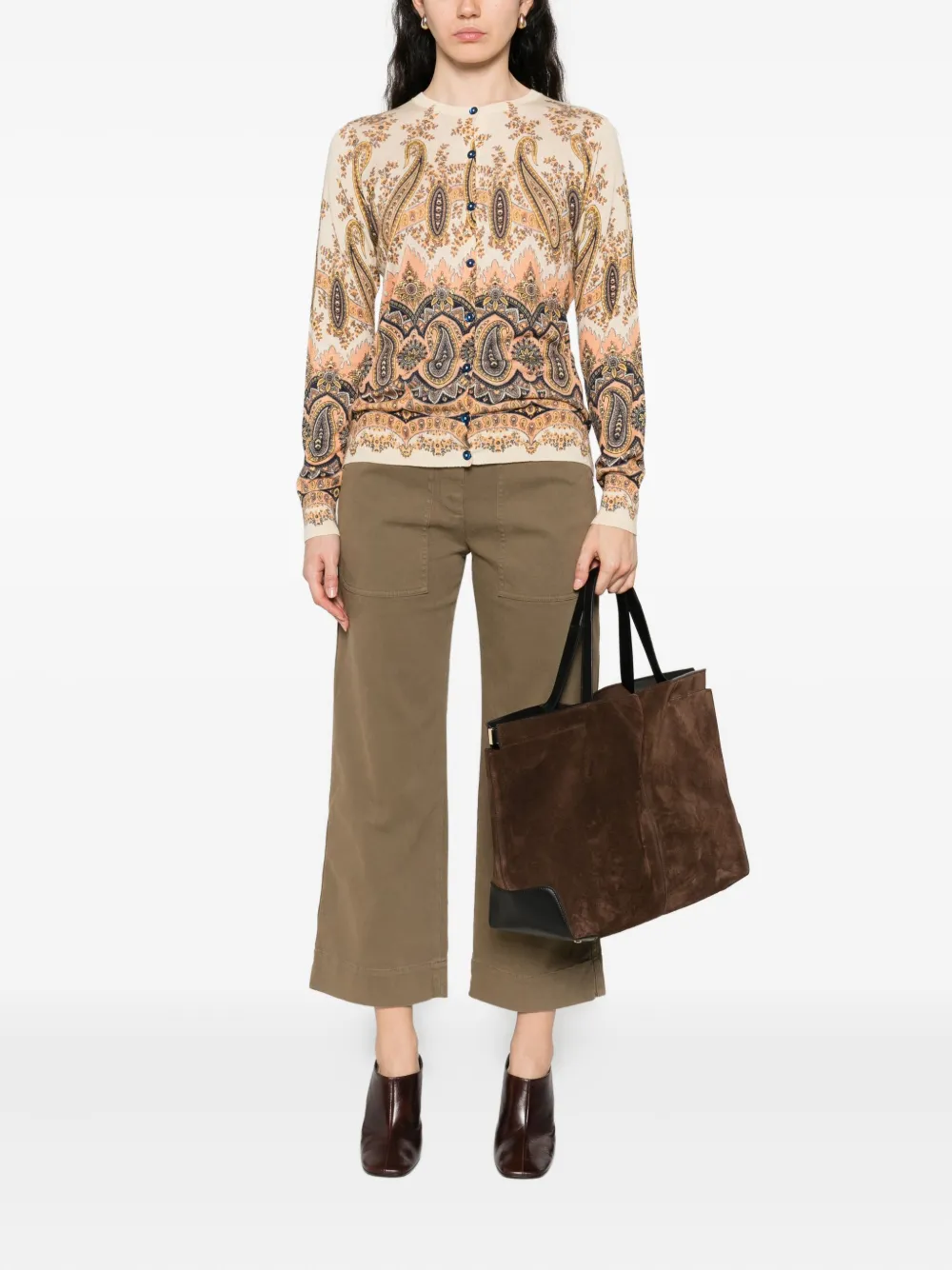 ETRO Vest met paisley-print Beige