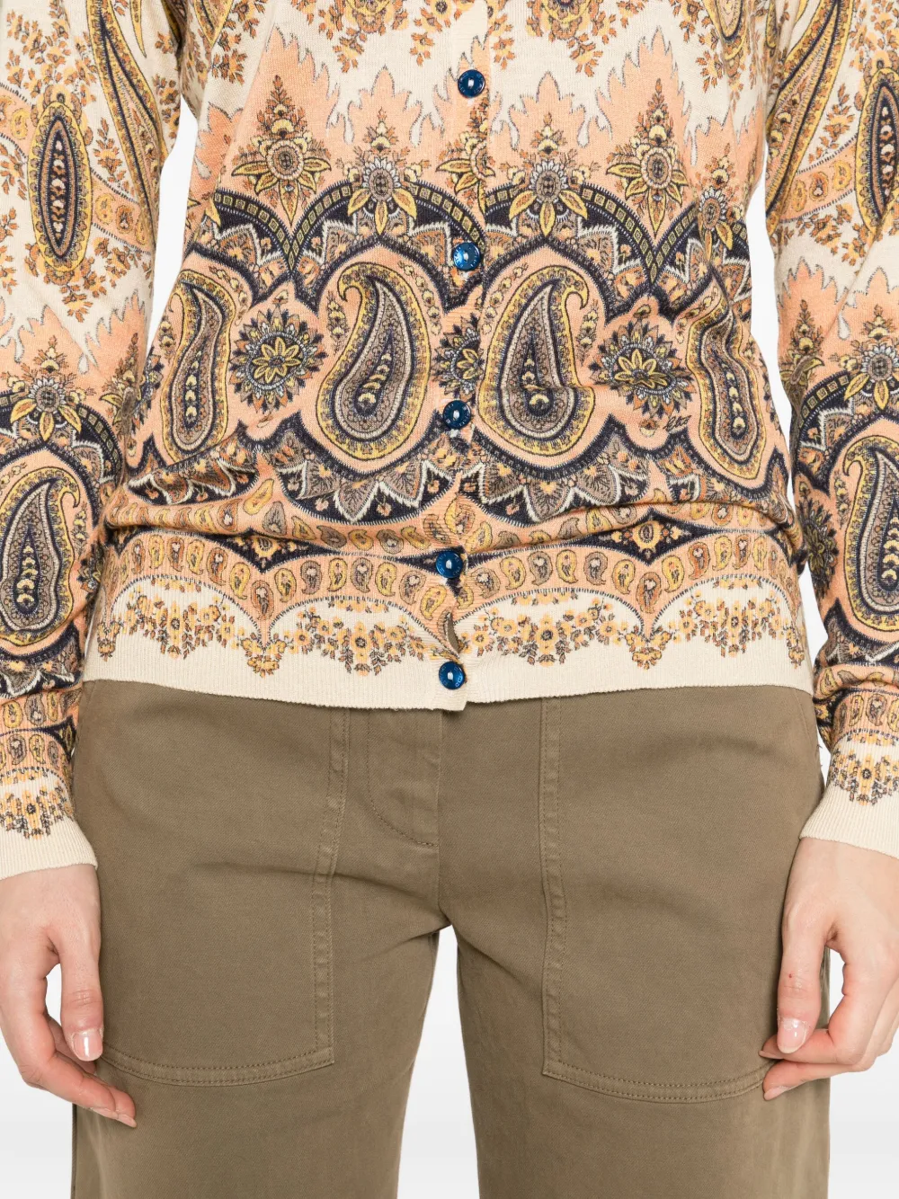 ETRO Vest met paisley-print Beige