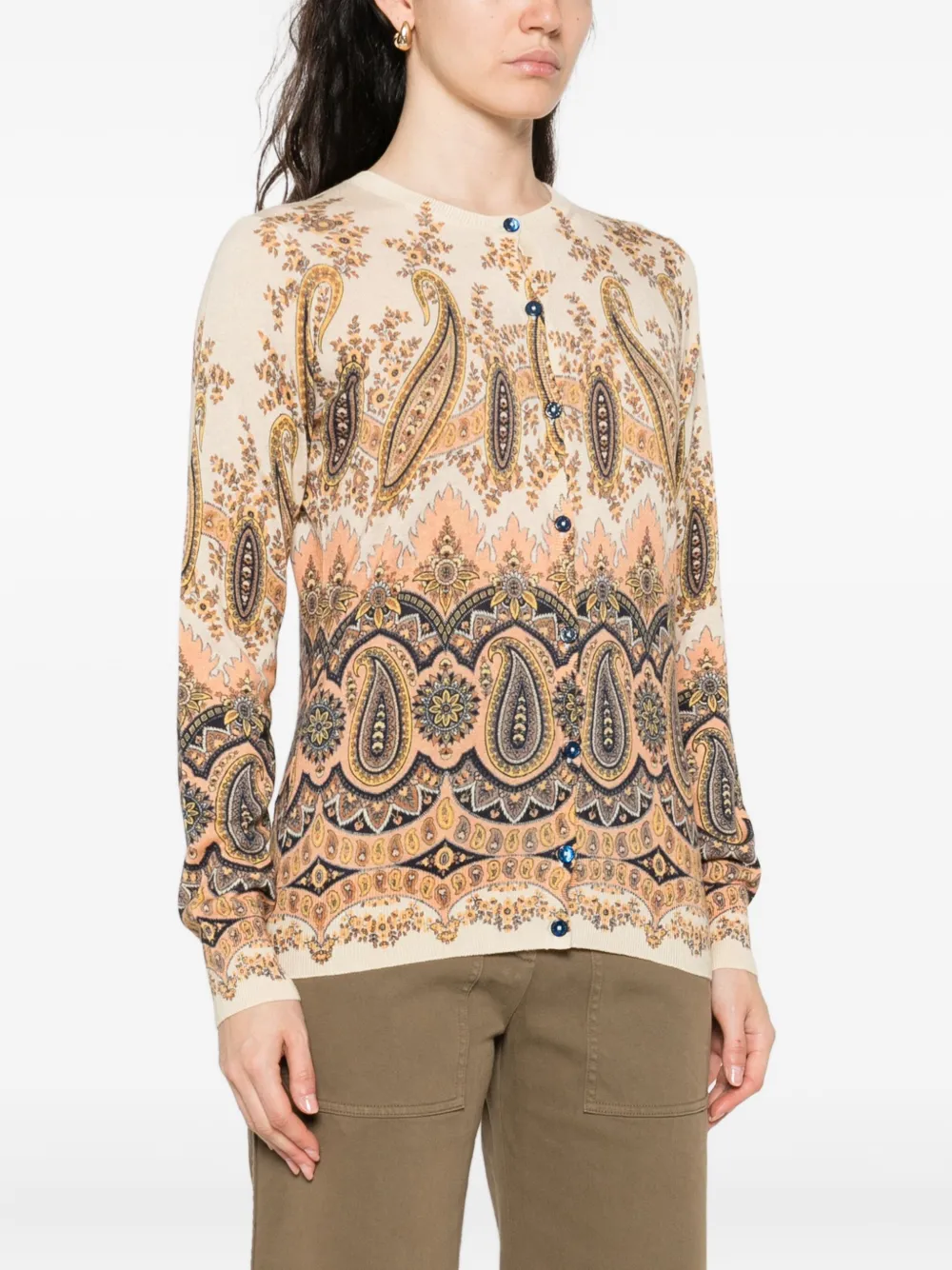 ETRO Vest met paisley-print Beige