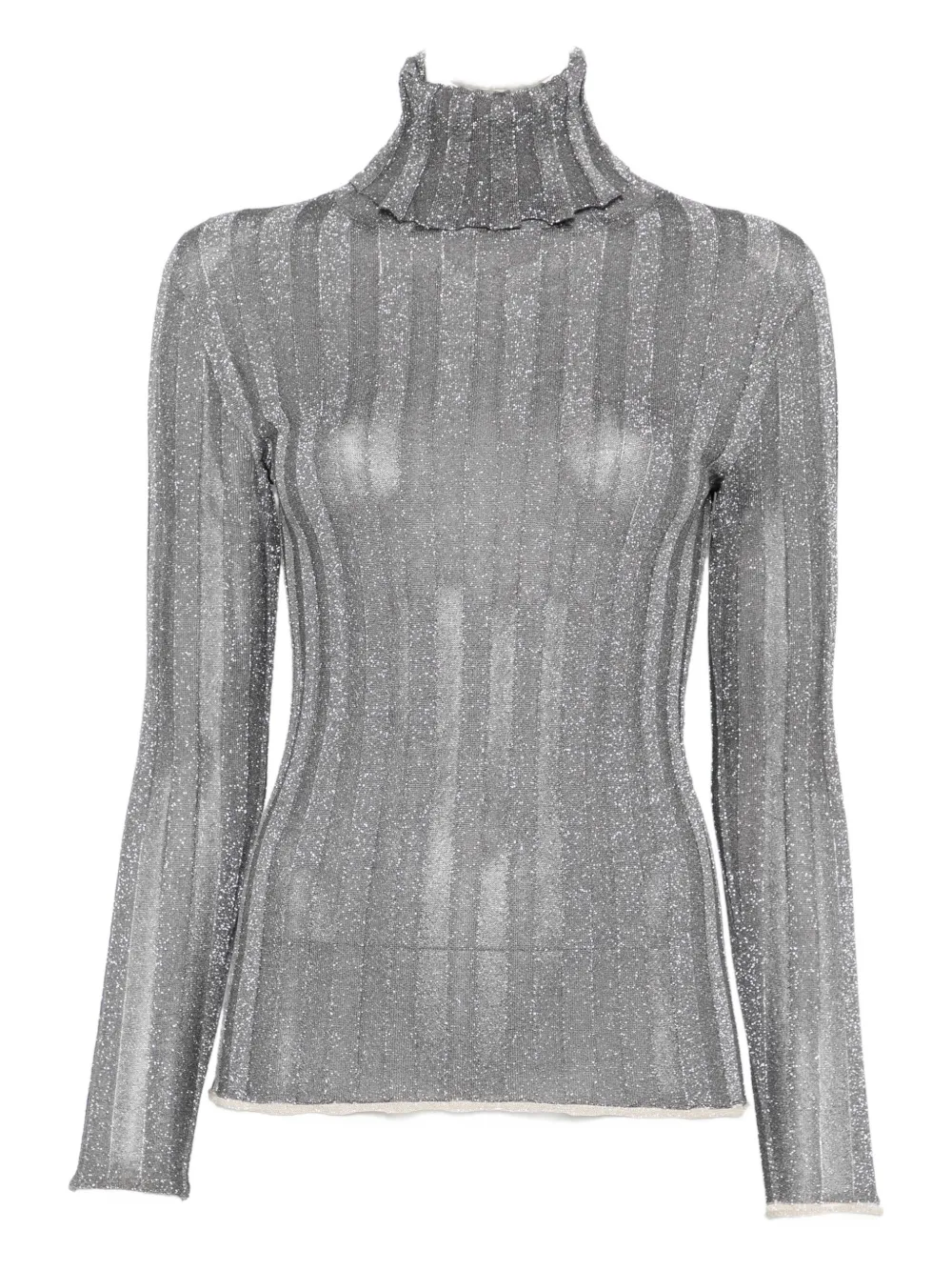 Fabiana Filippi Roll-neck Sweater In Gray