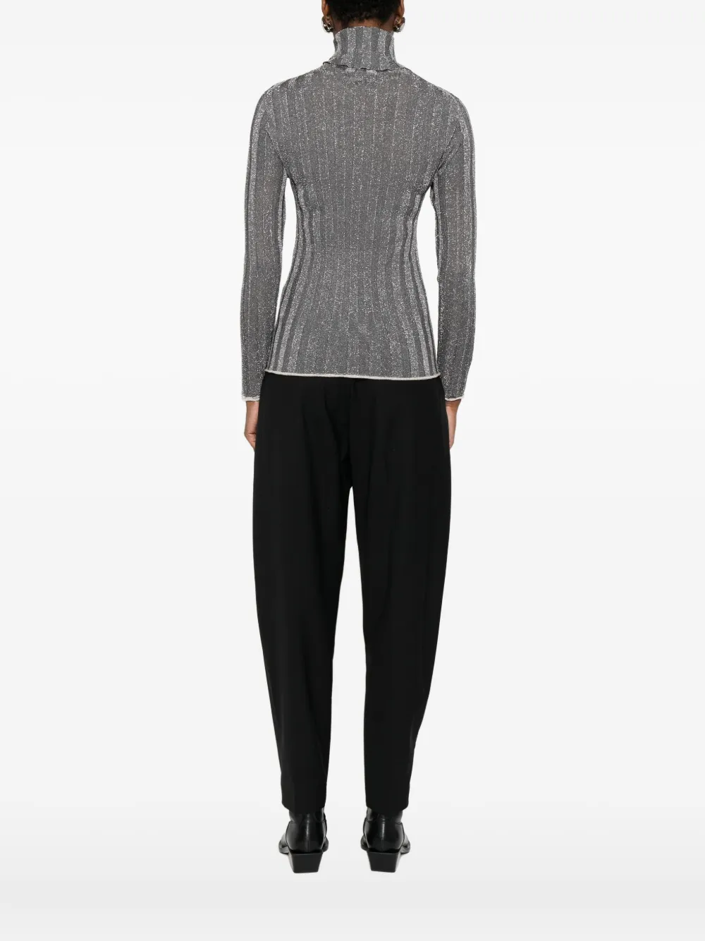 Fabiana Filippi Roll-neck Sweater In Gray