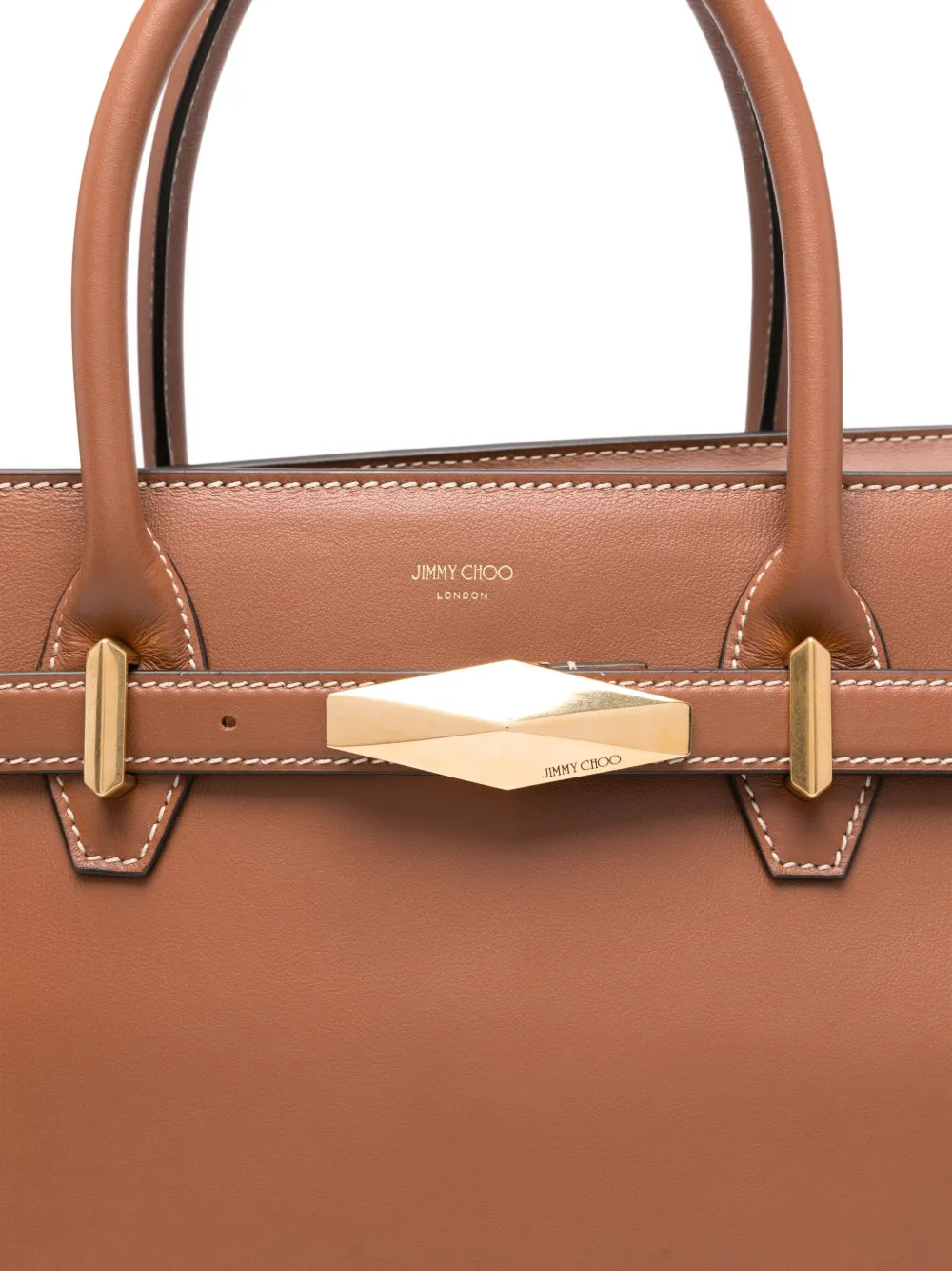 Jimmy Choo Diamond leren shopper met ceintuur Bruin