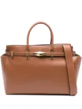 Jimmy Choo Diamond belted leather tote bag - Brown