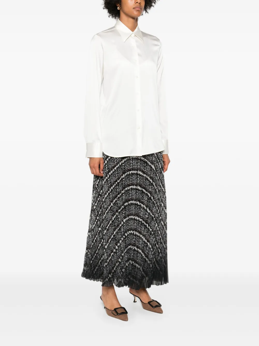 Ermanno Scervino Long-sleeve Button-up Shirt In White