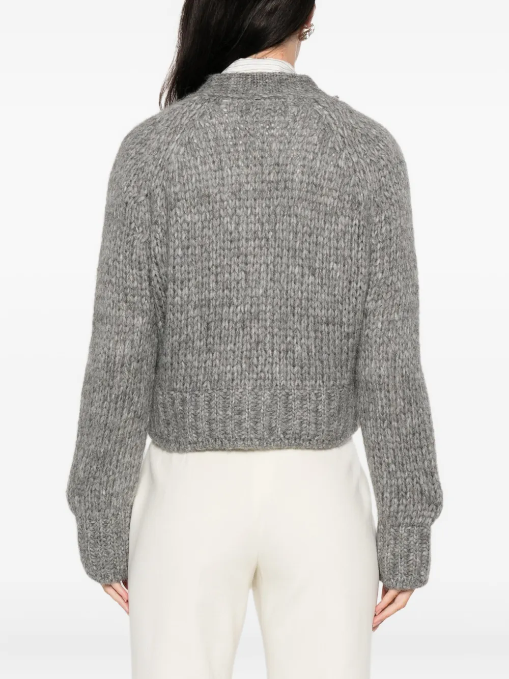 Ermanno Scervino Gebreid vest verfraaid met knopen Grijs