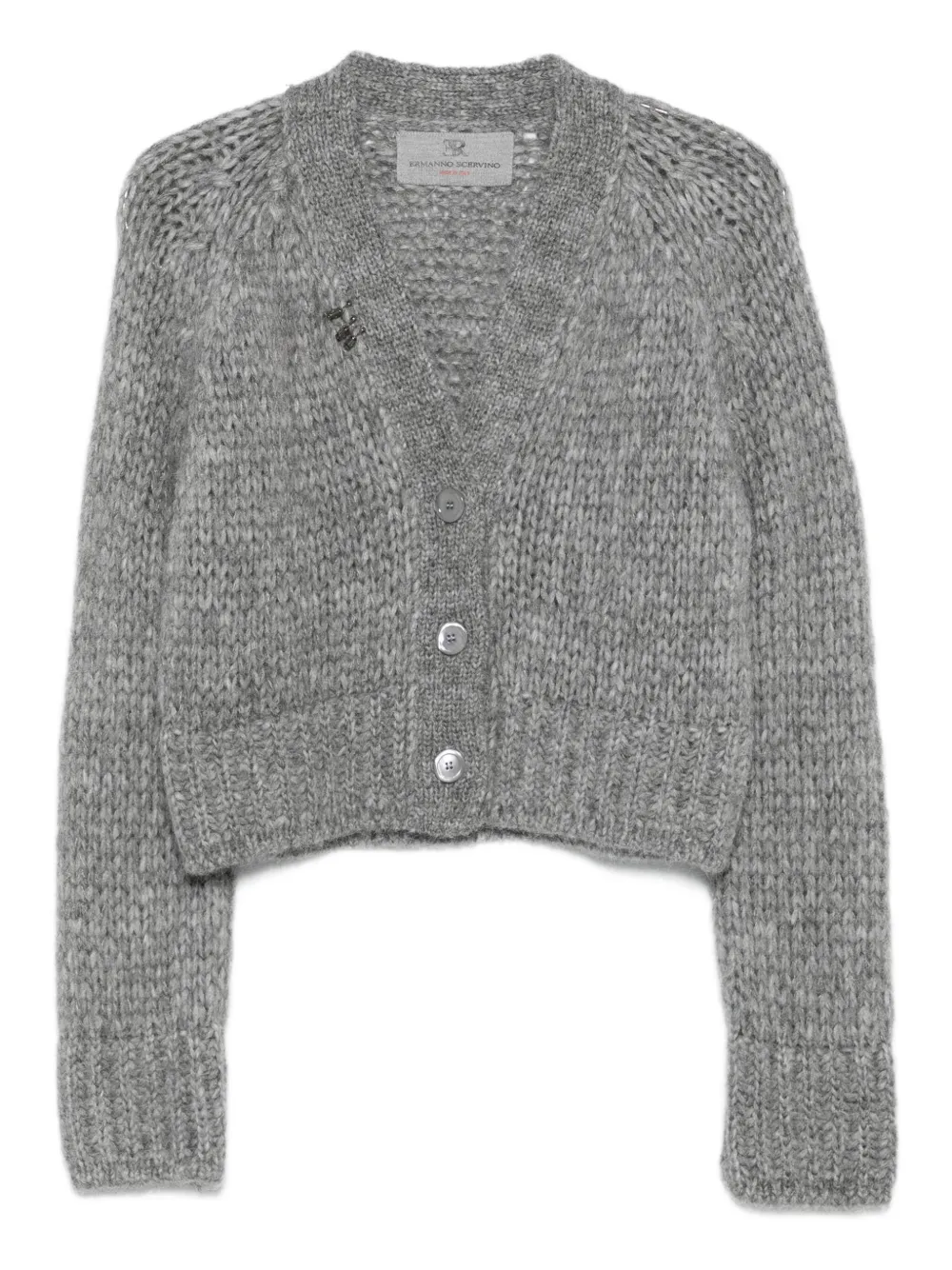 Ermanno Scervino Gebreid vest verfraaid met knopen Grijs