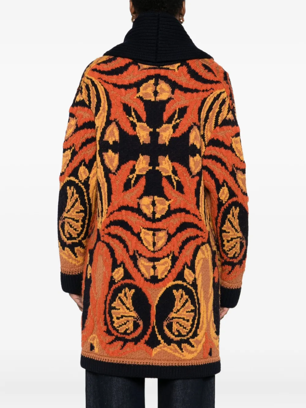 Etro Patterned Cardigan In Black